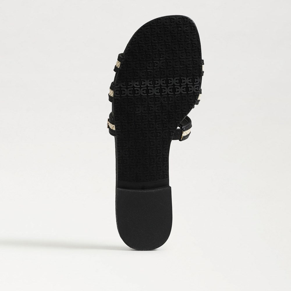 Black Linen Faux Raffia