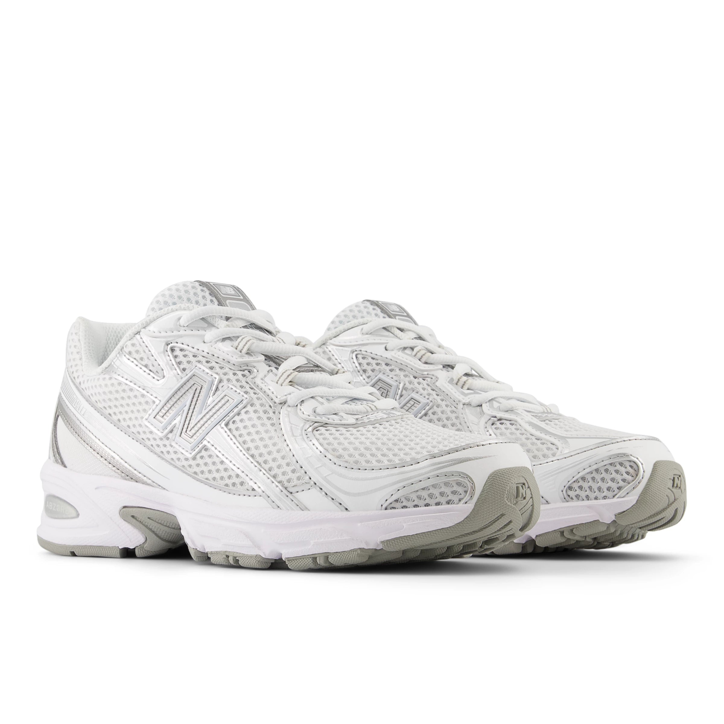 White With Metallic Silver And Reflection