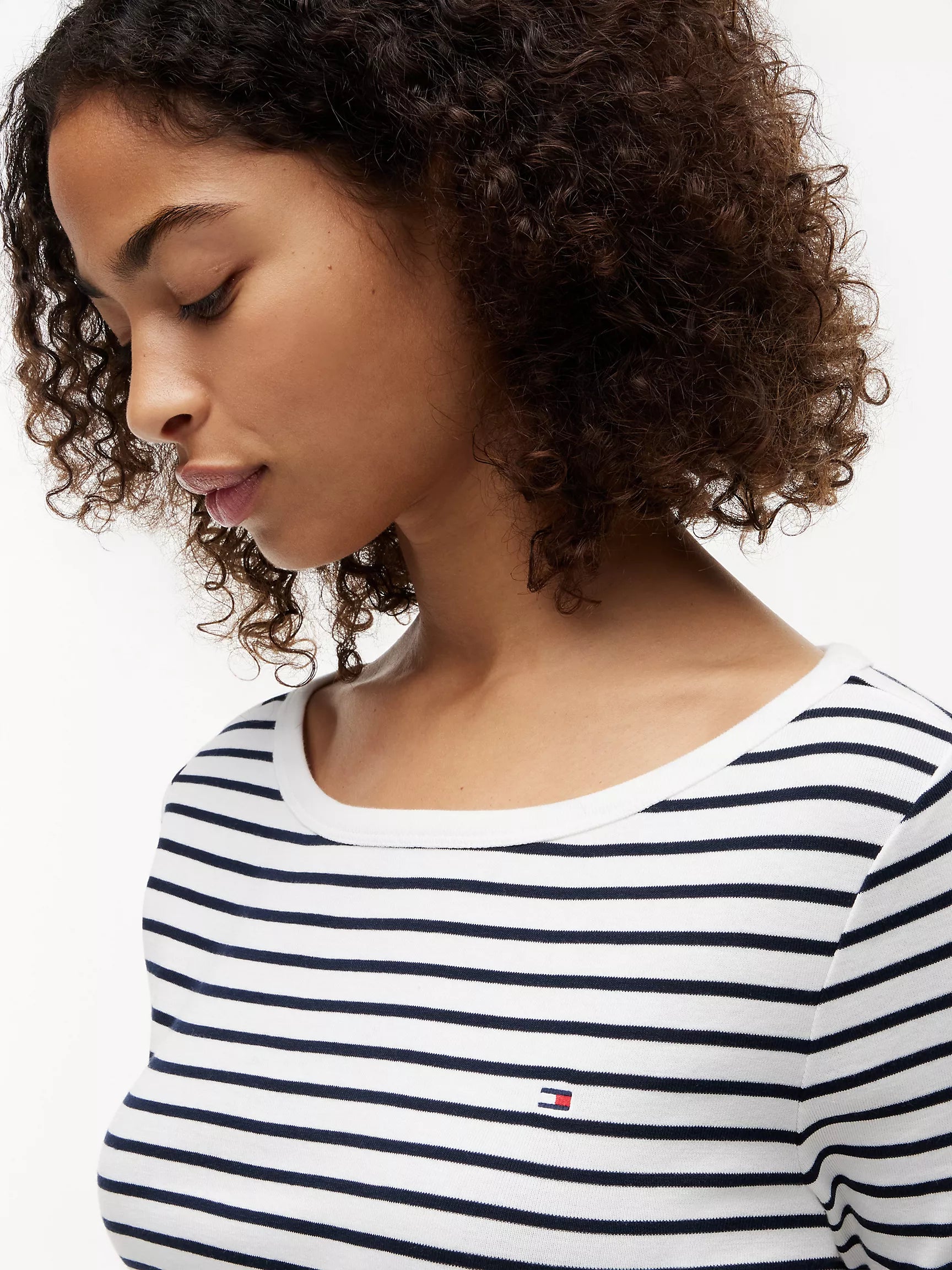 Navy Blue / Ecru Stripe