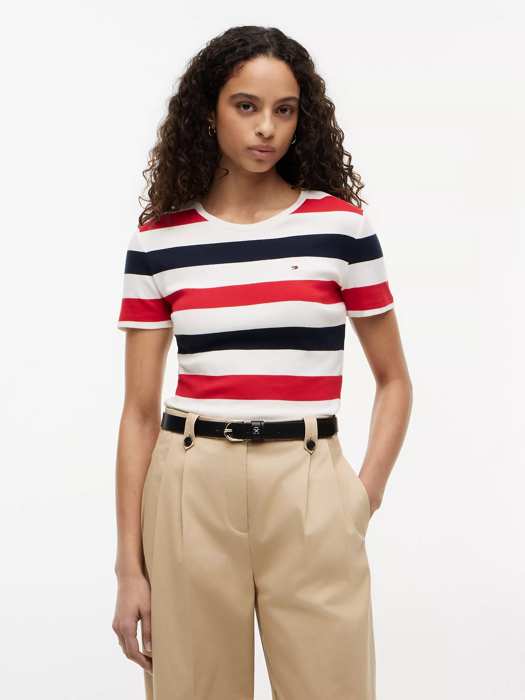 Ivory Silk / Navy Multi