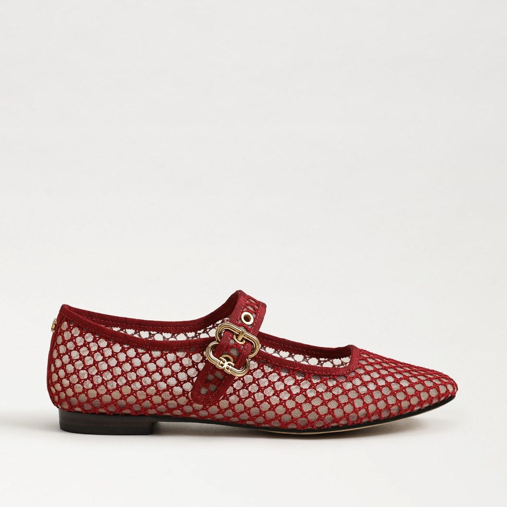 Deep Scarlet Mesh Fabric