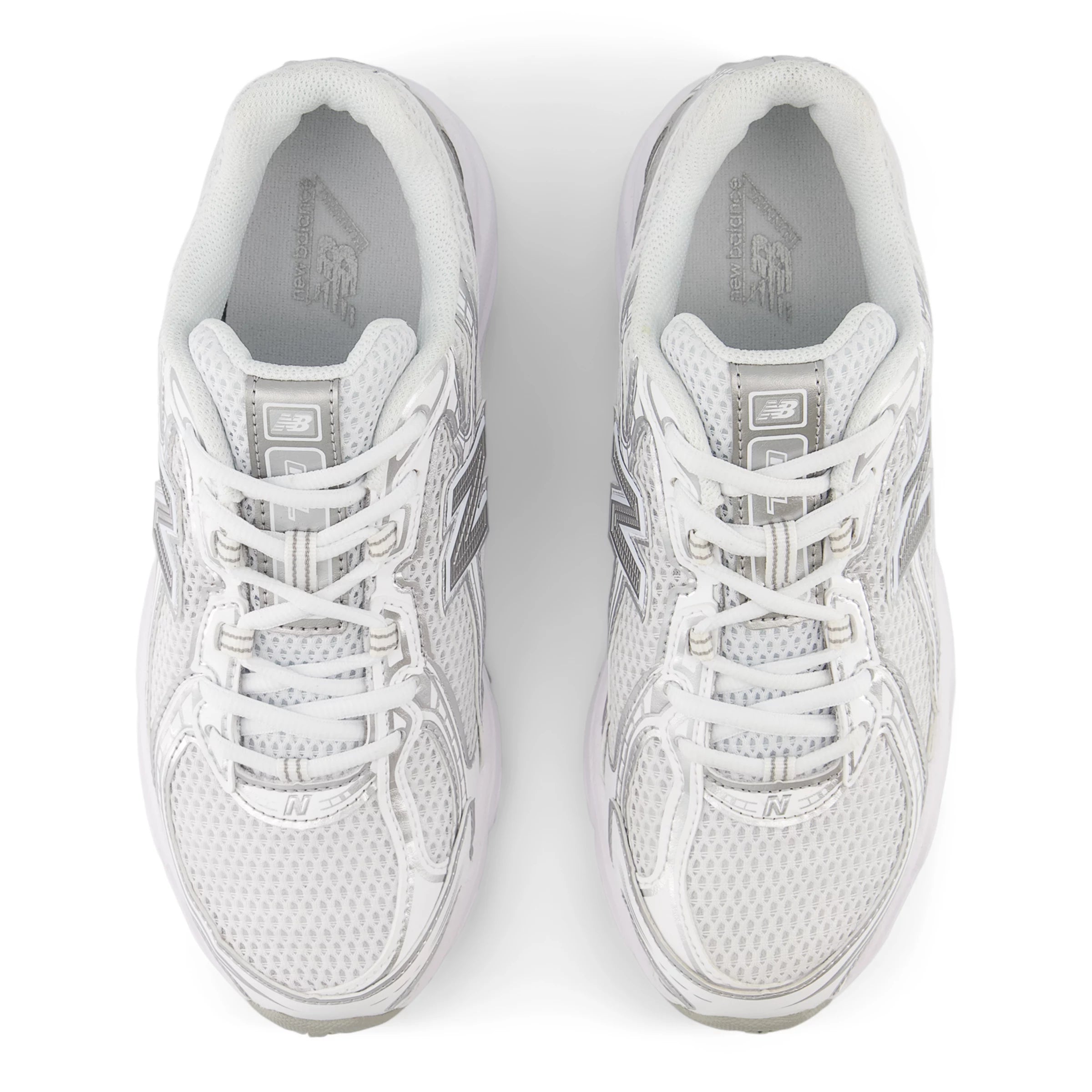 White With Metallic Silver And Reflection