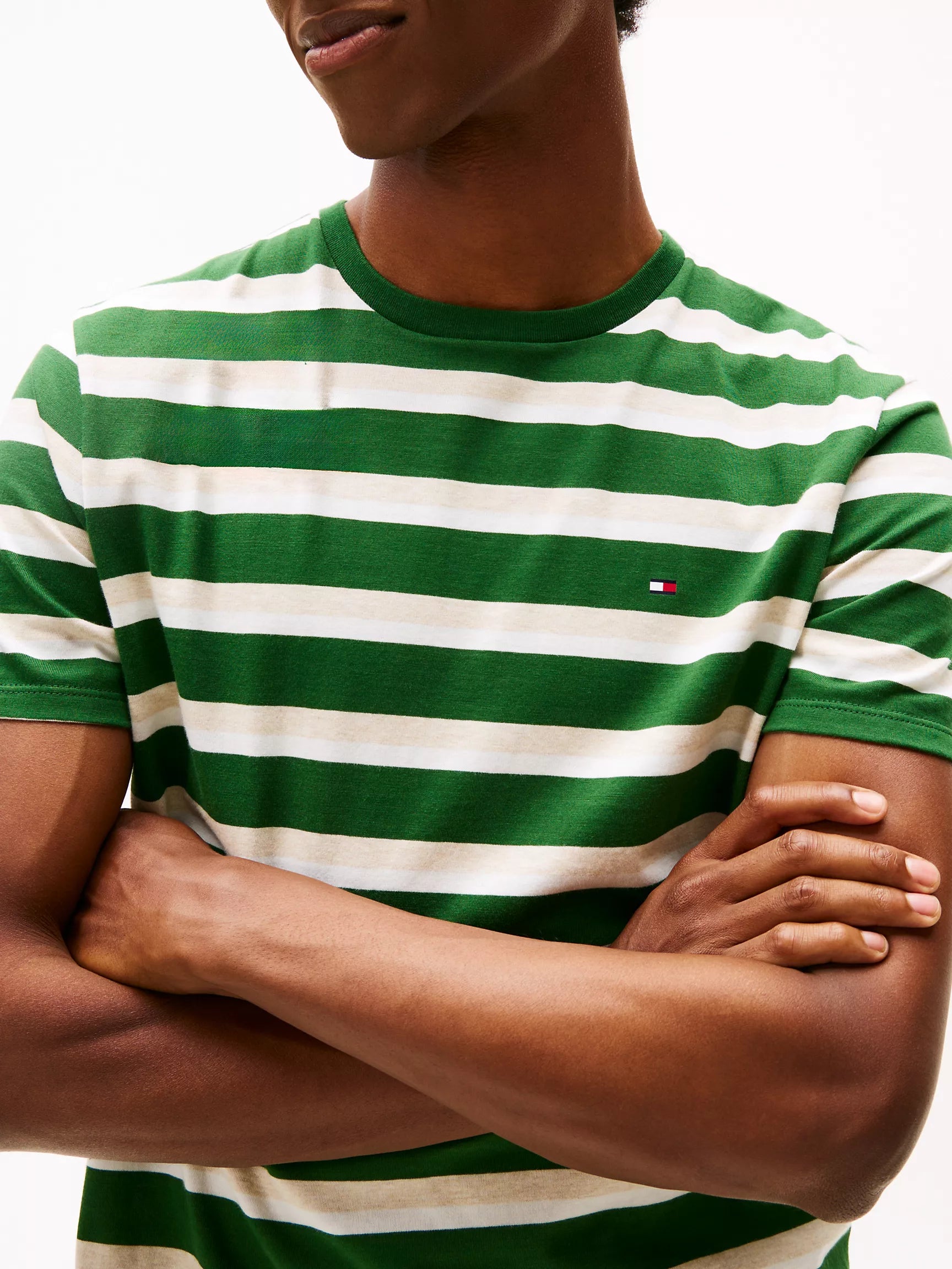 Deep Evergreen/Beige Stripe