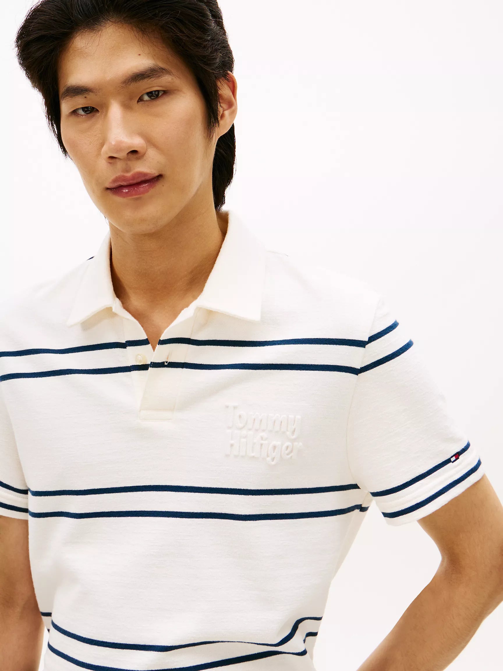 Ivory Petal/Pitch Blue Stripe