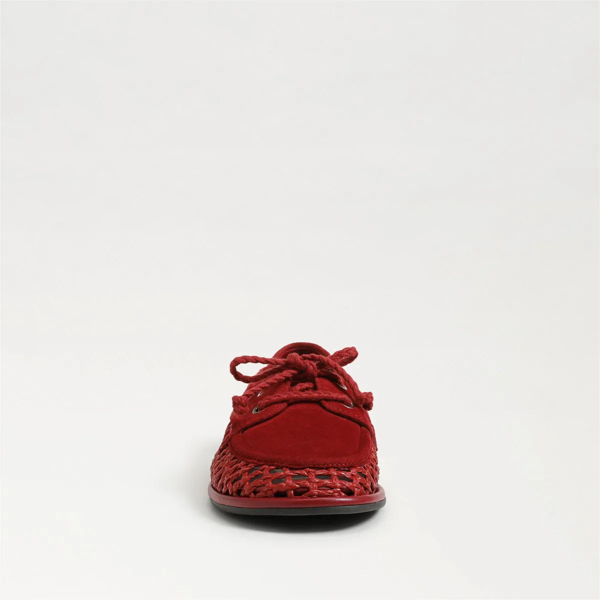 Deep Scarlet Leather/Woven Fabric