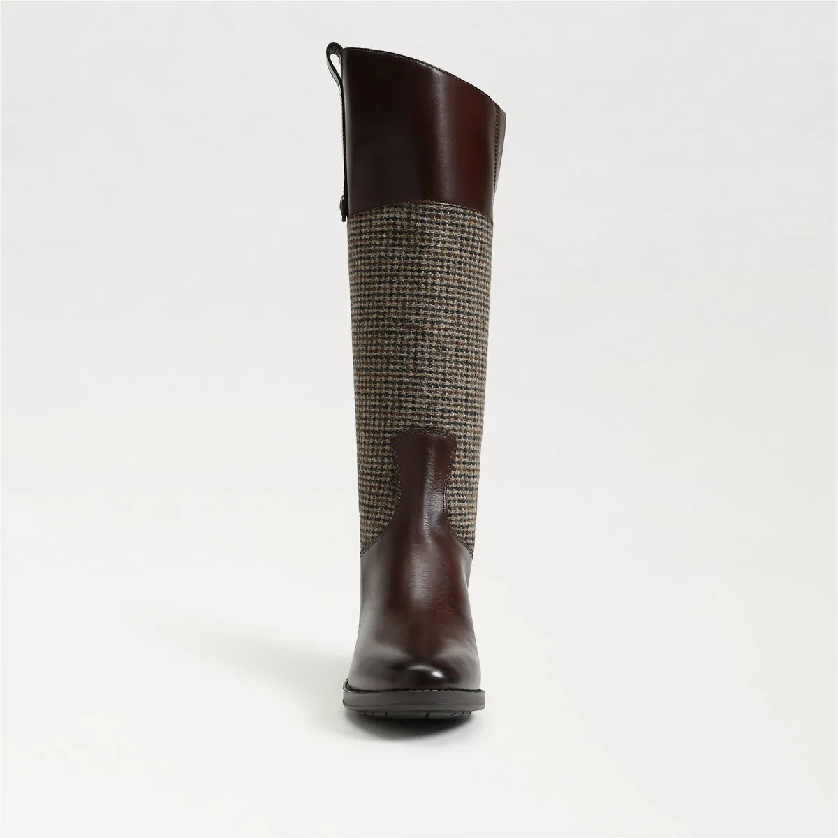Brown Plaid Fabric/Leather