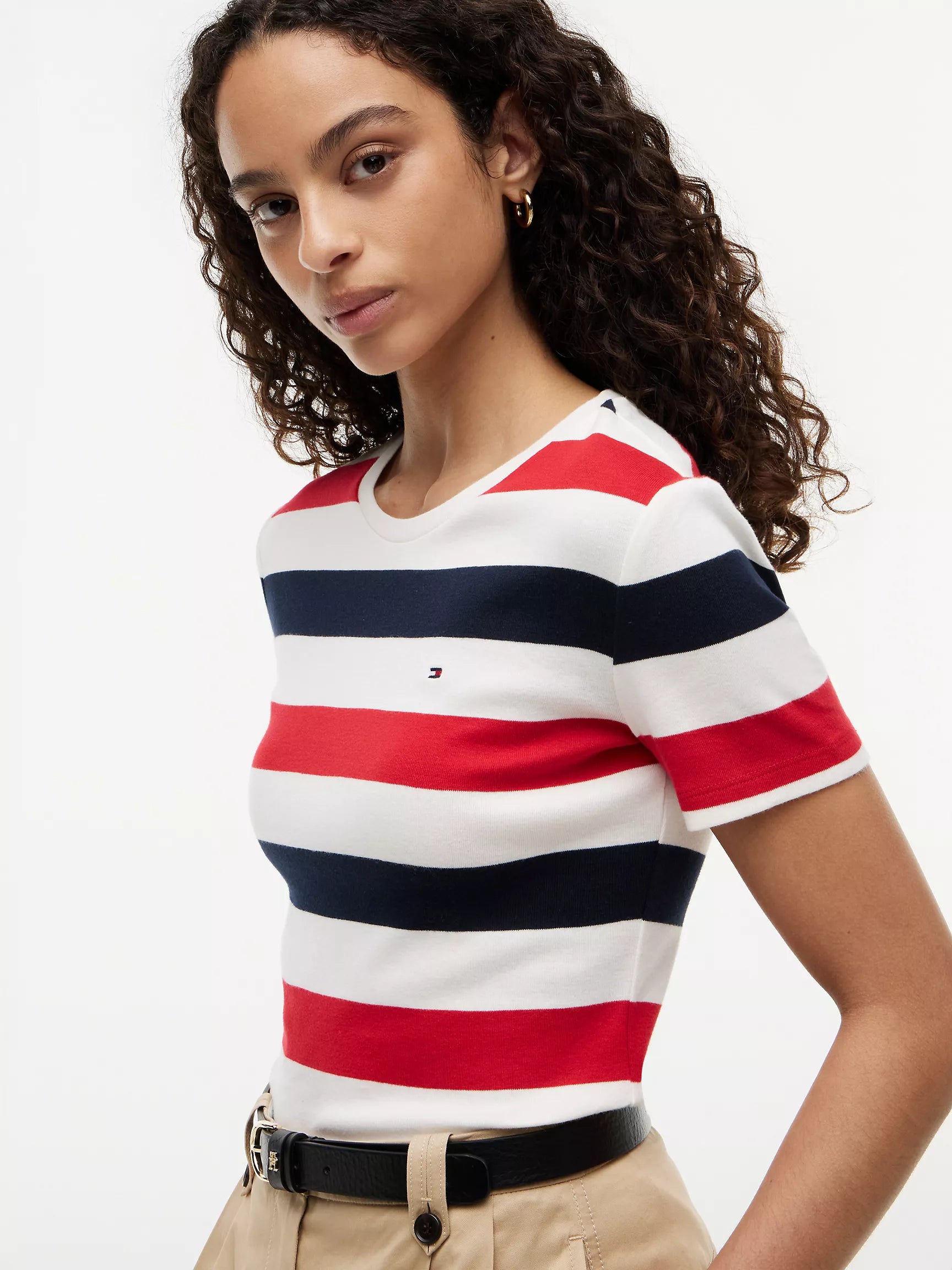 Ivory Silk / Navy Multi