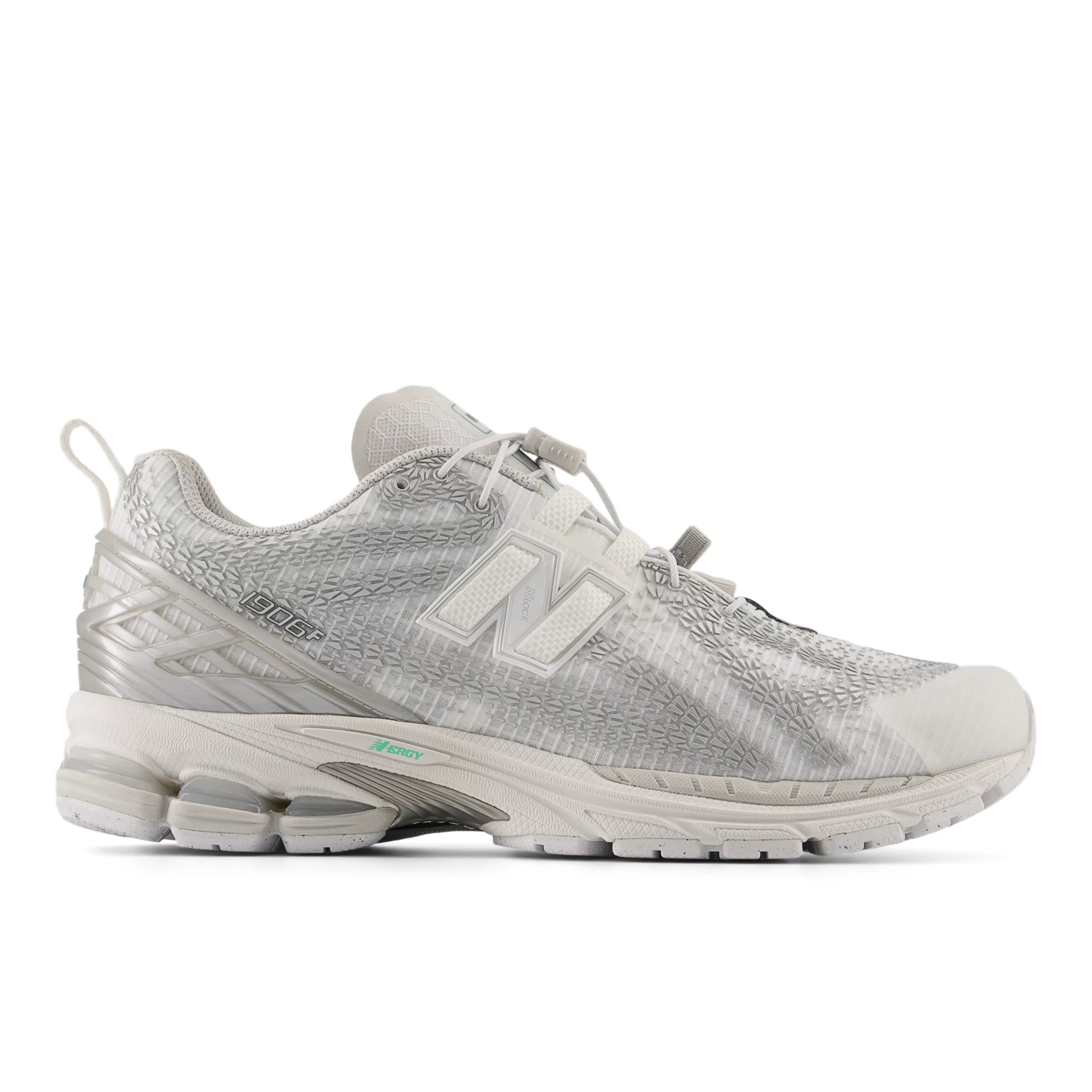 White With Silver Metallic And Deep End