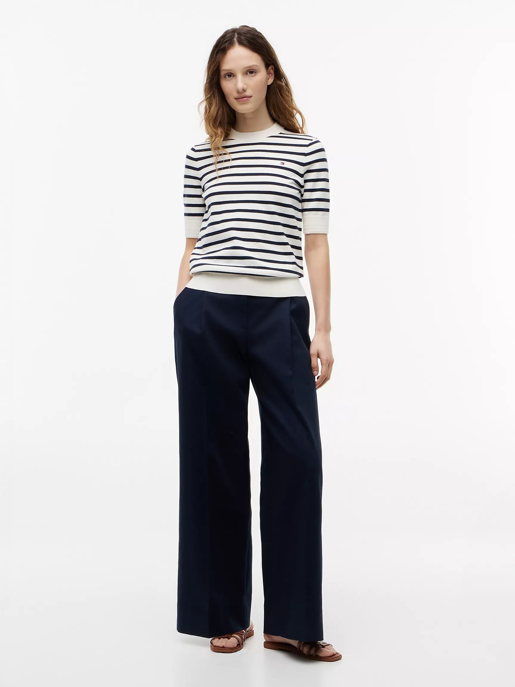 Ivory / Navy Stripe