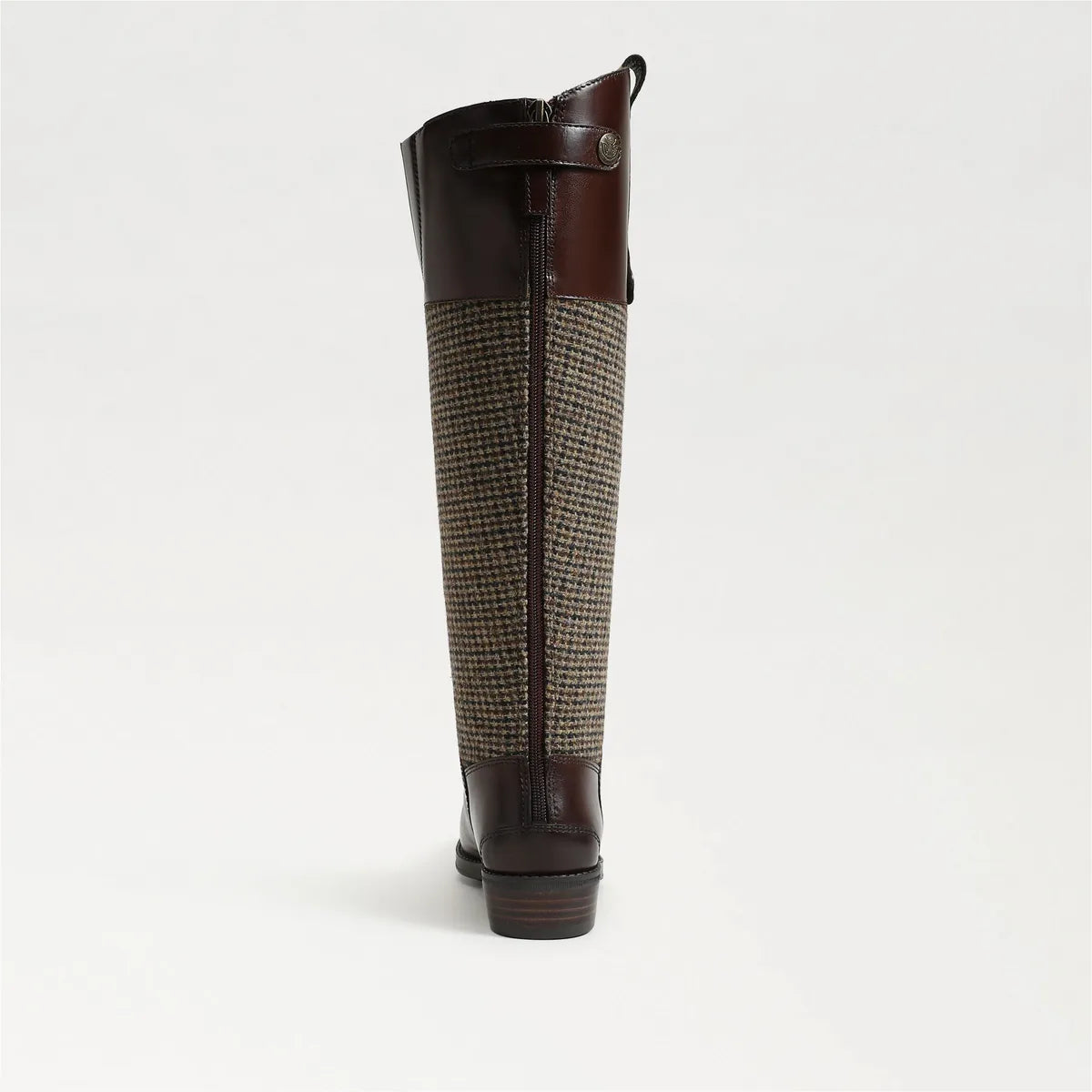Brown Plaid Fabric/Leather