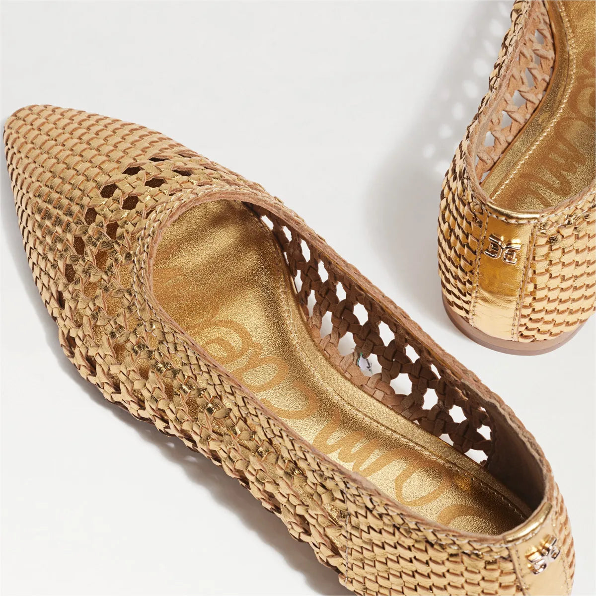 Gold Woven Leather