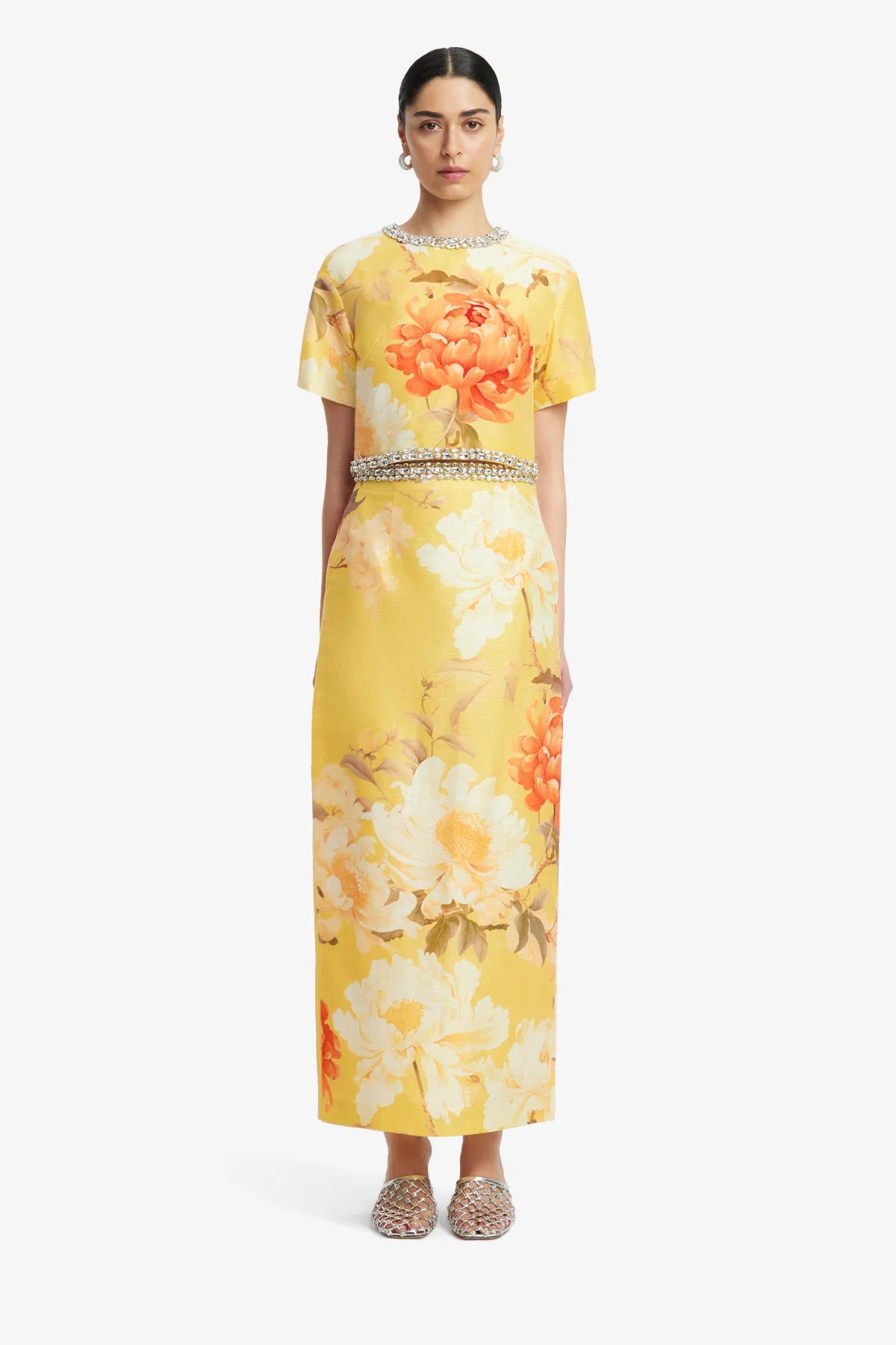 Peony Print in Yellow