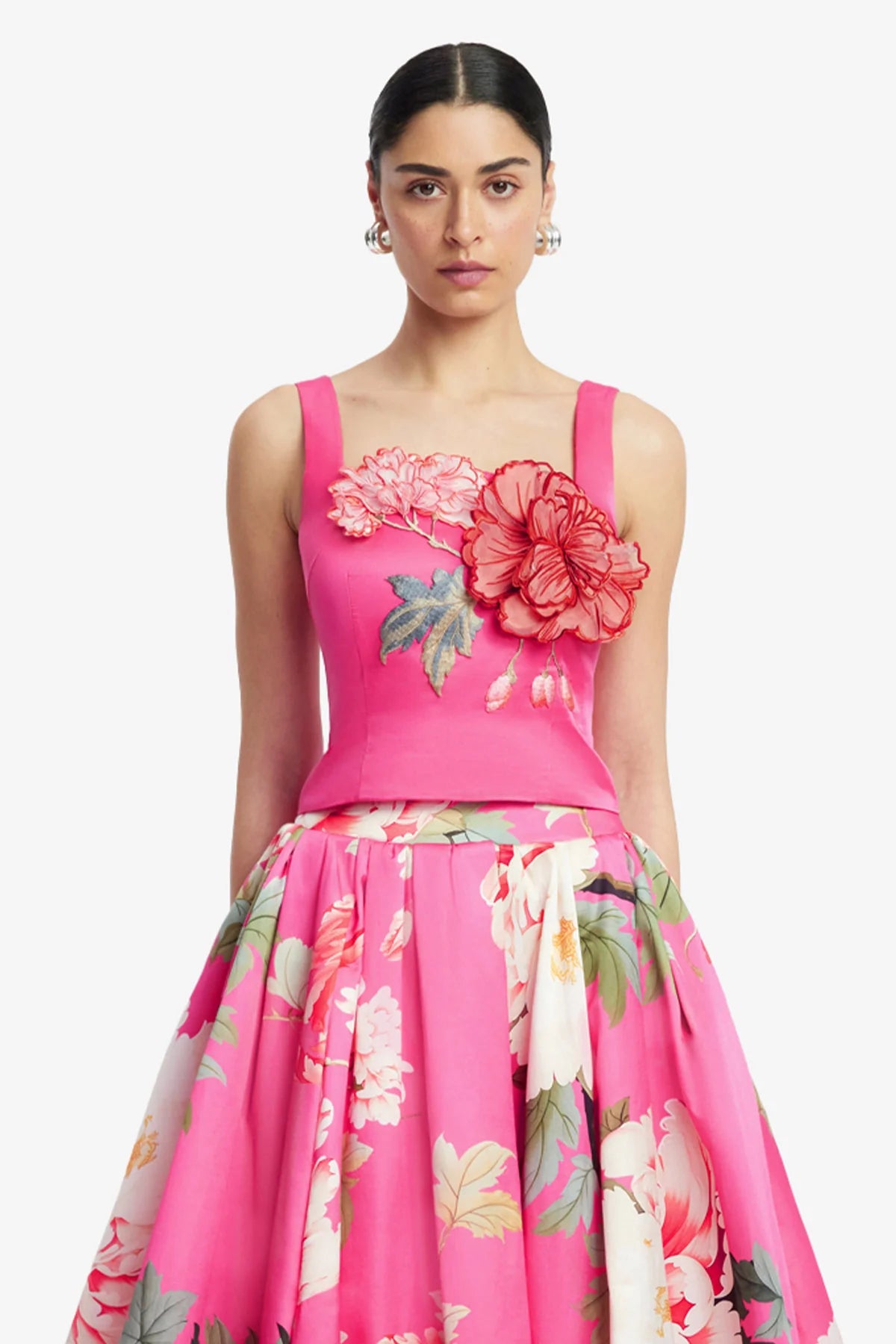 Peony Print in Fuchsia 2