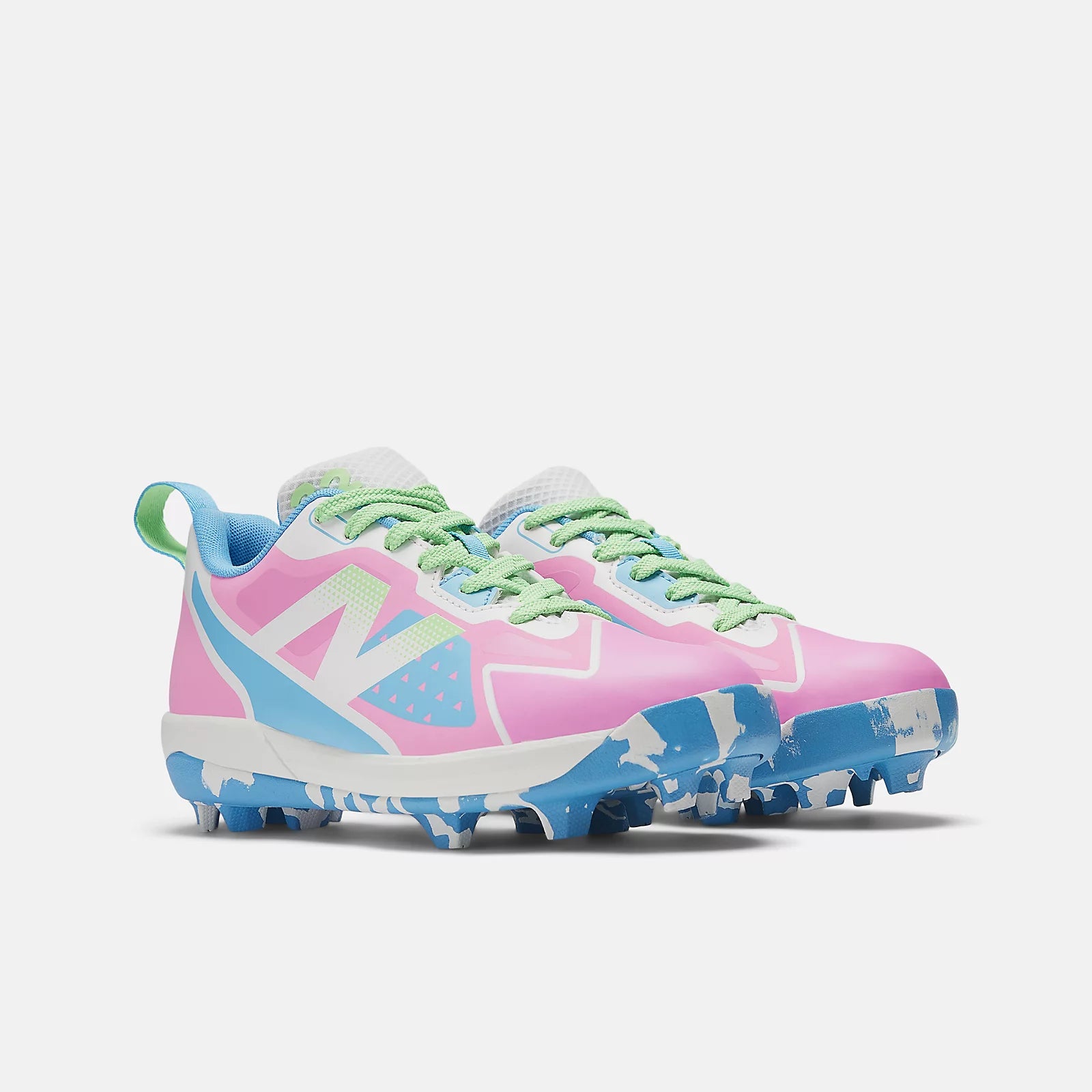 Pink With Vibrant Sky And Vibrant Green