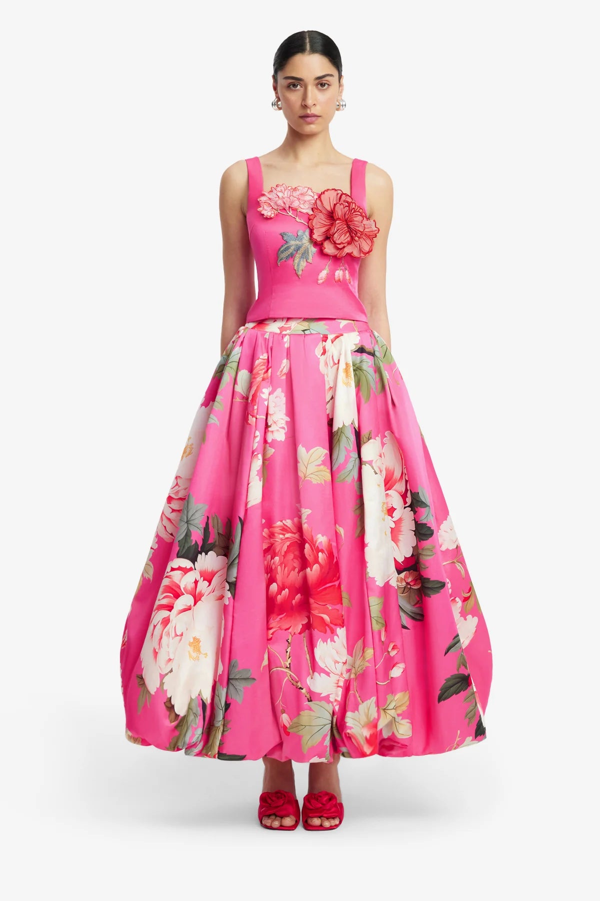 Peony Print in Fuchsia
