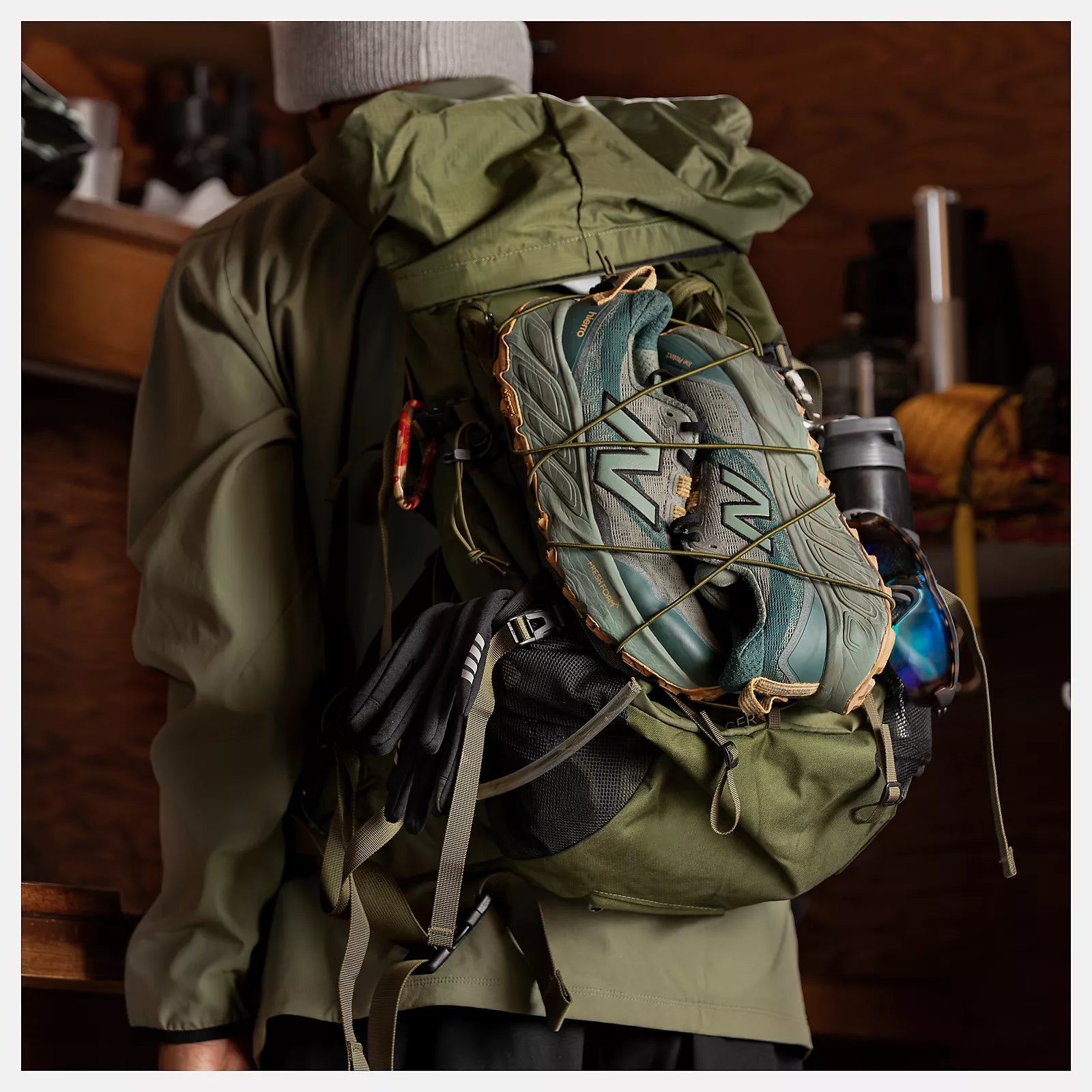 Dark Juniper With Black And Dried Apricot