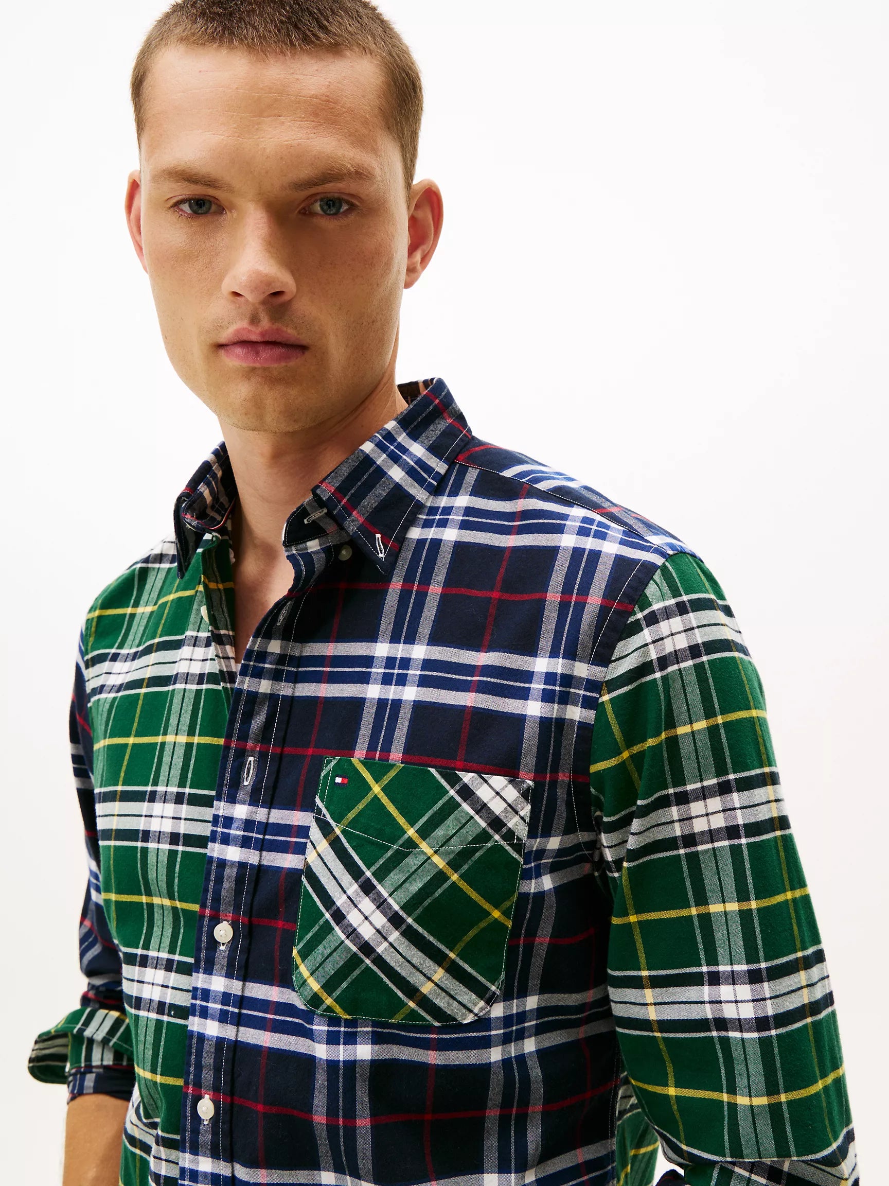 Navy/Ornamental Green Check