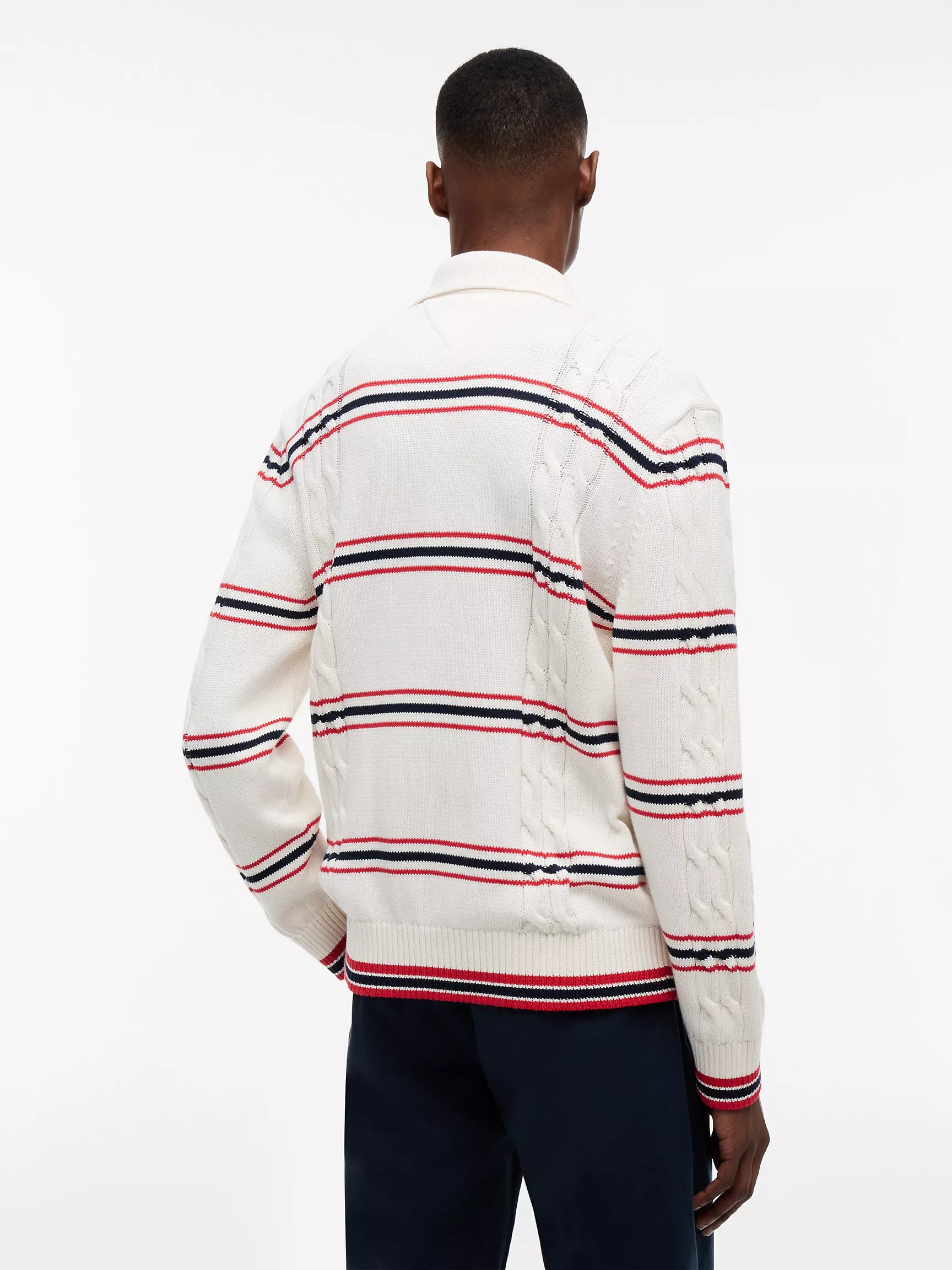 White Multi Stripe