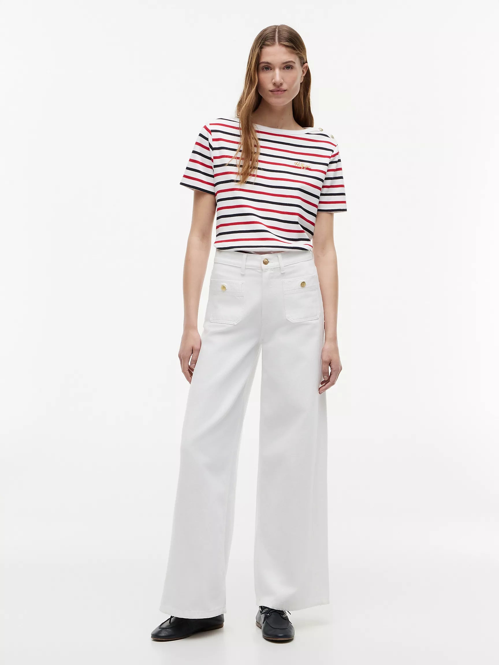 Ecru / Medium Red / Navy Multi