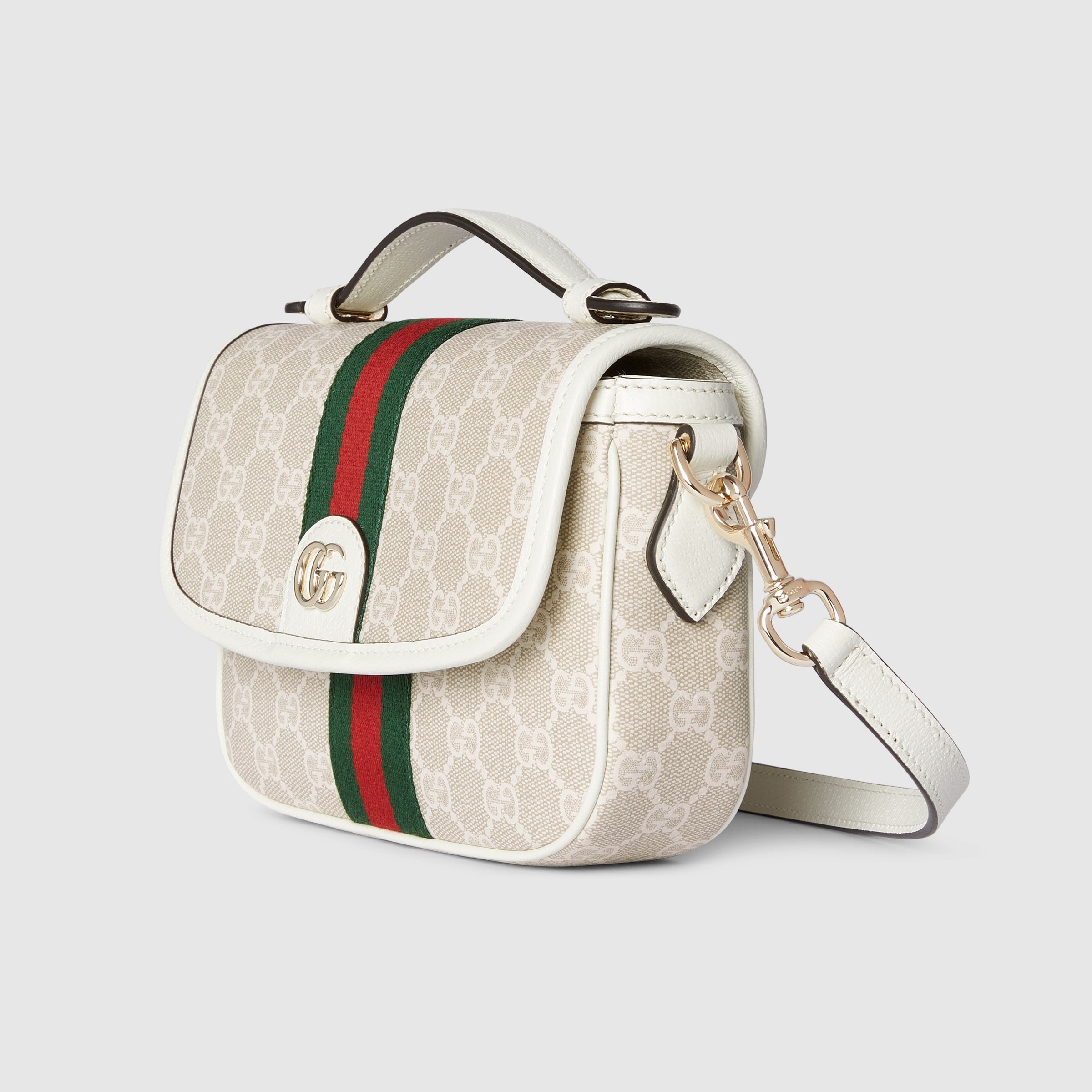 tejido beige y blanco con GG