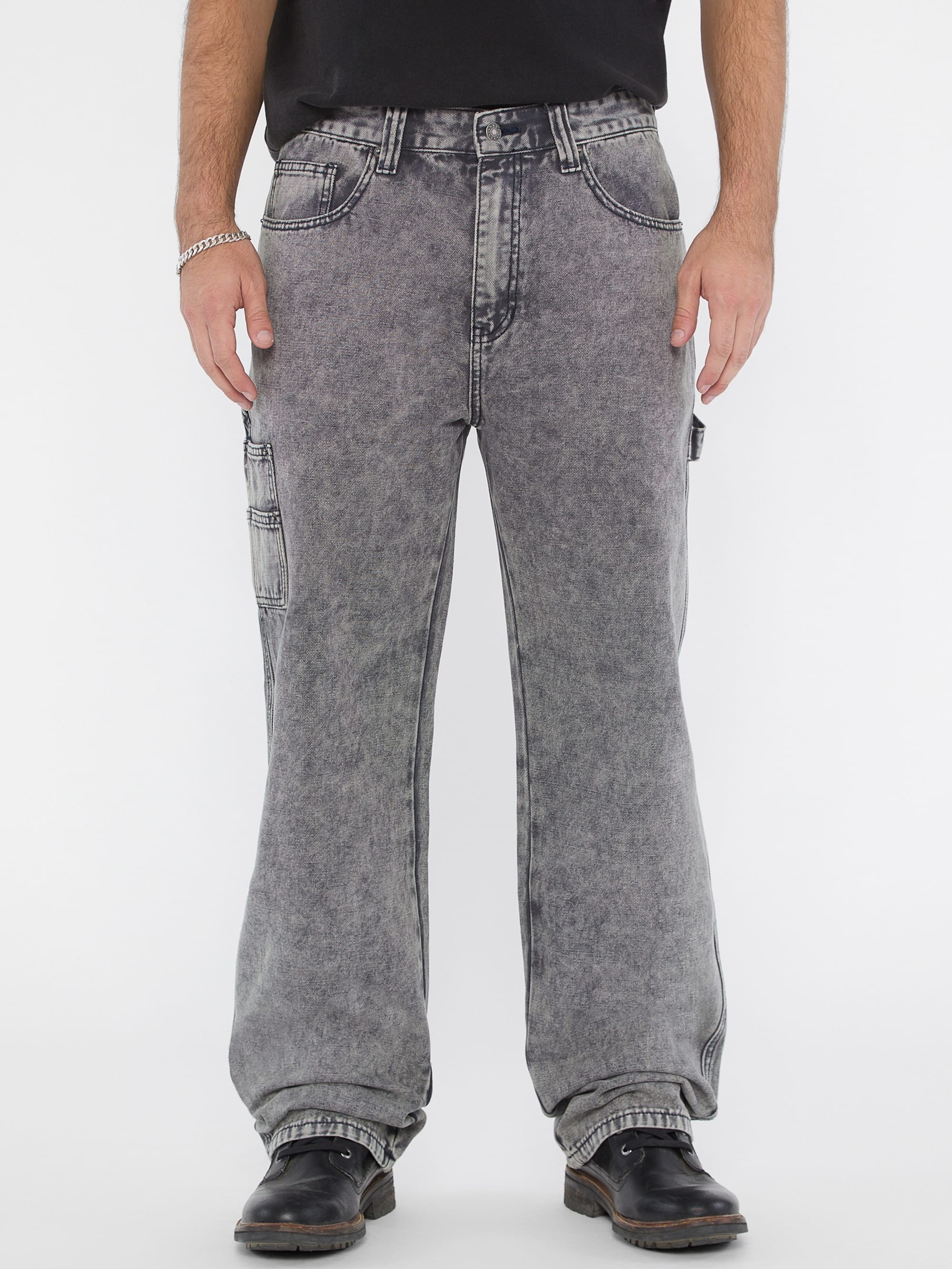 Go Blue Canvas Acid Wash