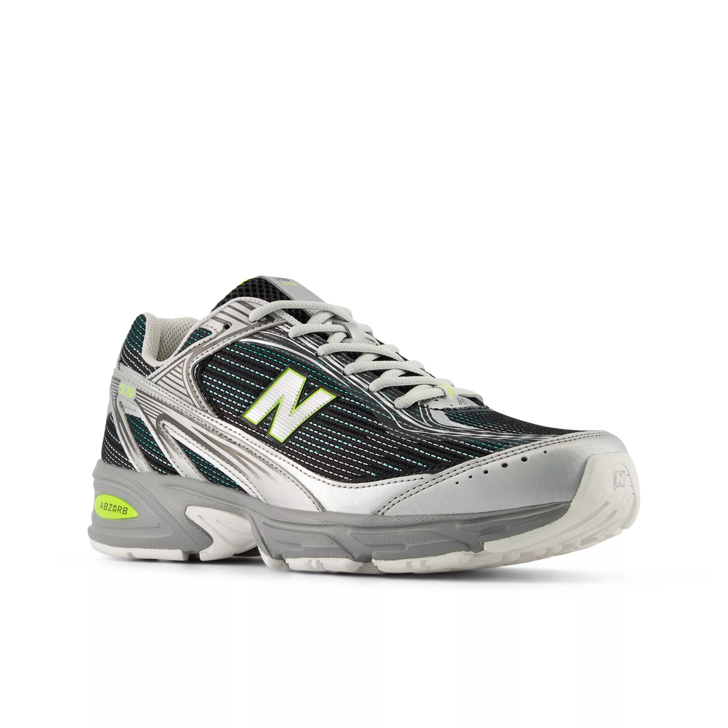 Silver Metallic With Deep End And Alkaline Green