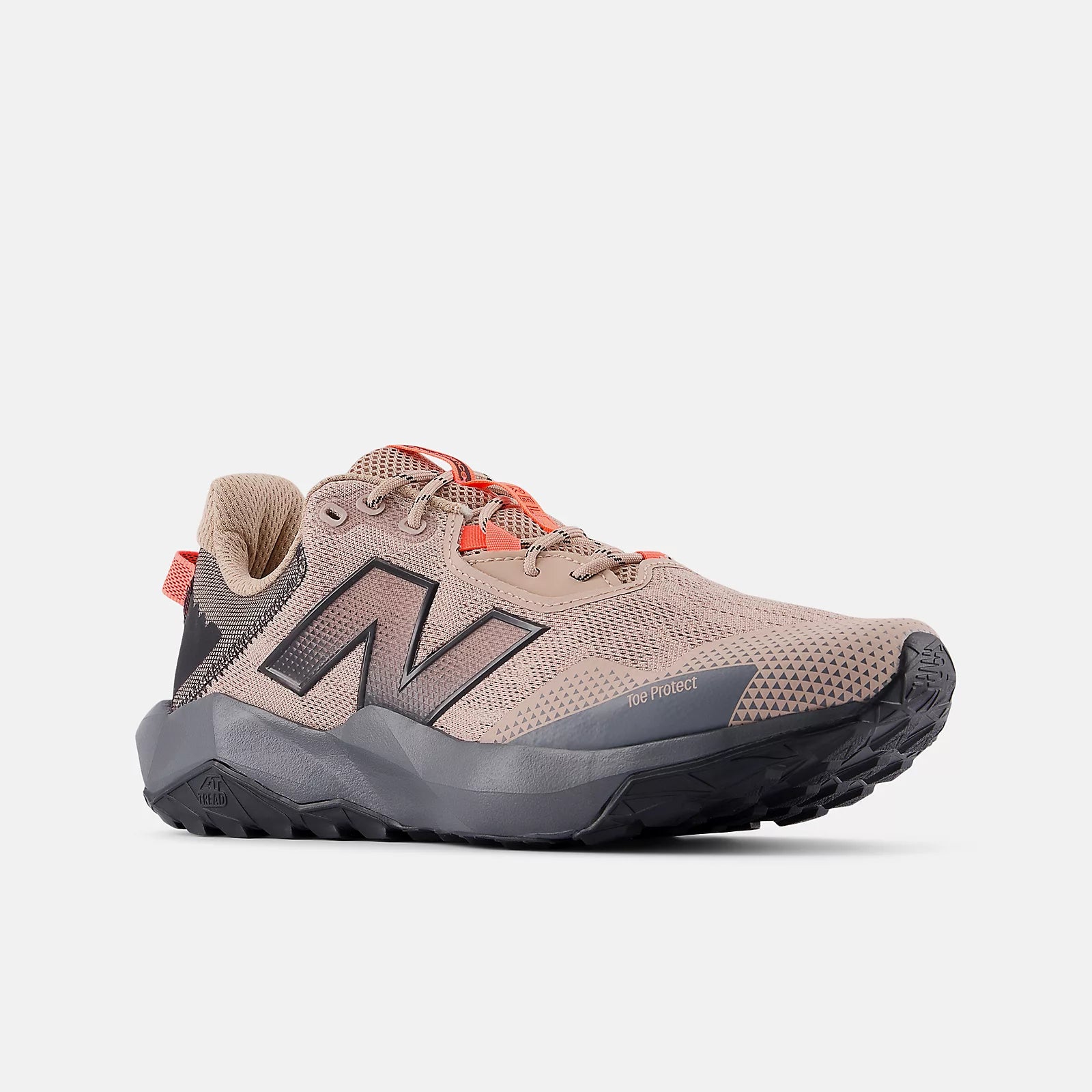 Flat Taupe With Urgent Red And Black