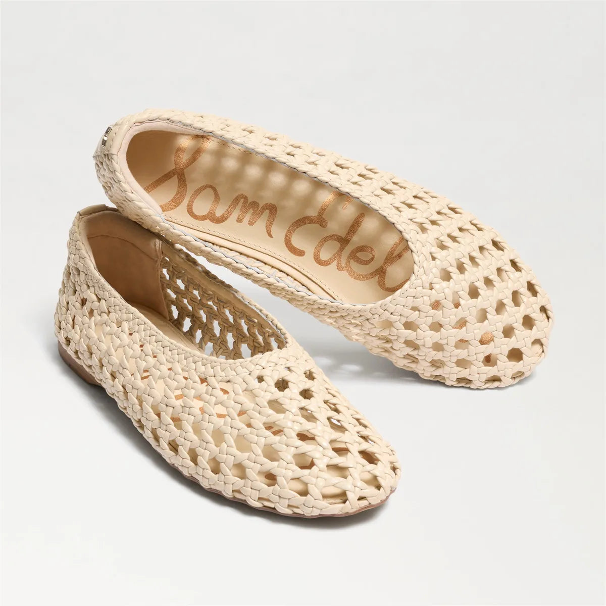 Ivory Woven Leather