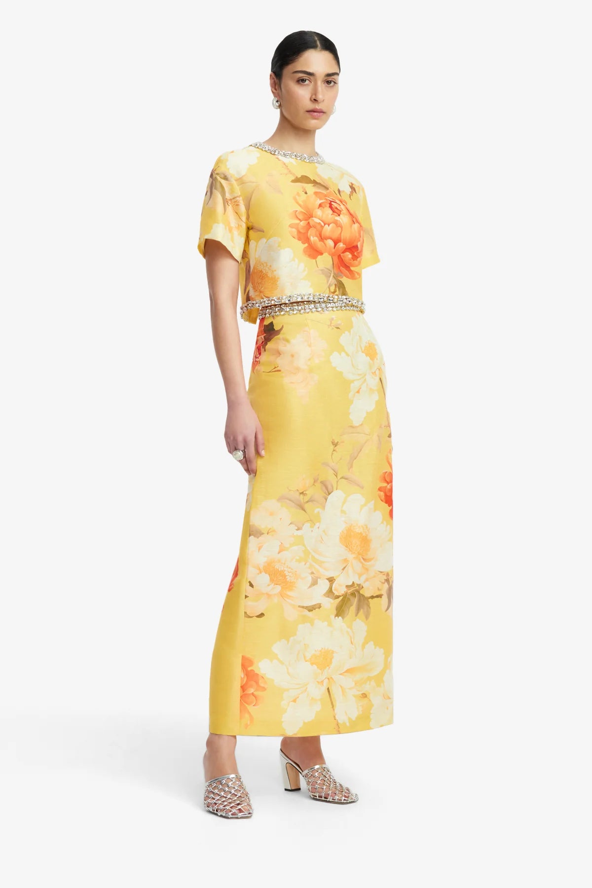 Peony Print in Yellow