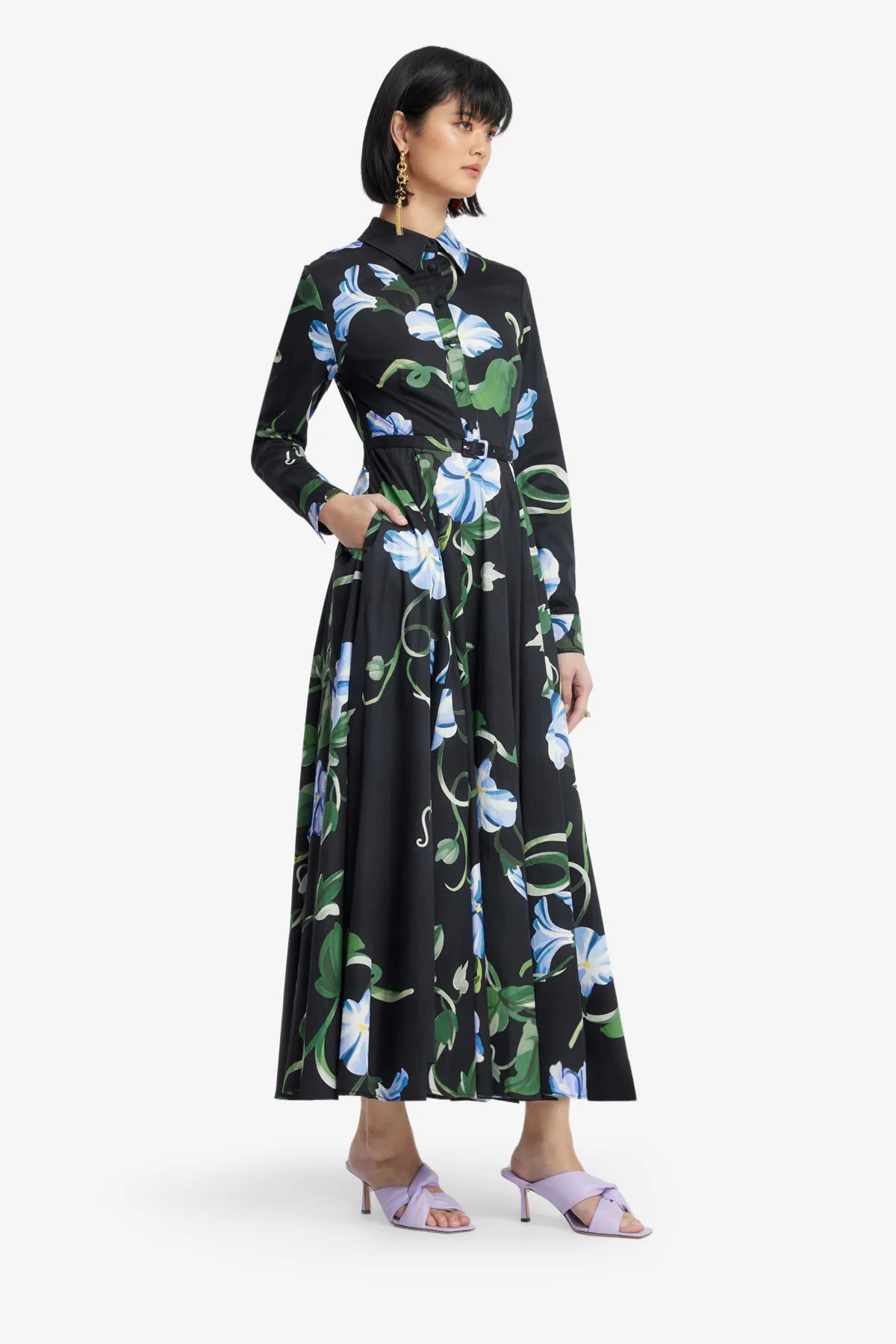 Vine Print in Ebony
