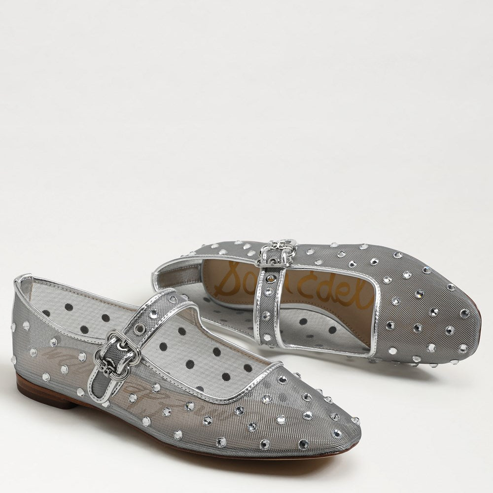 Soft Silver Mesh Fabric
