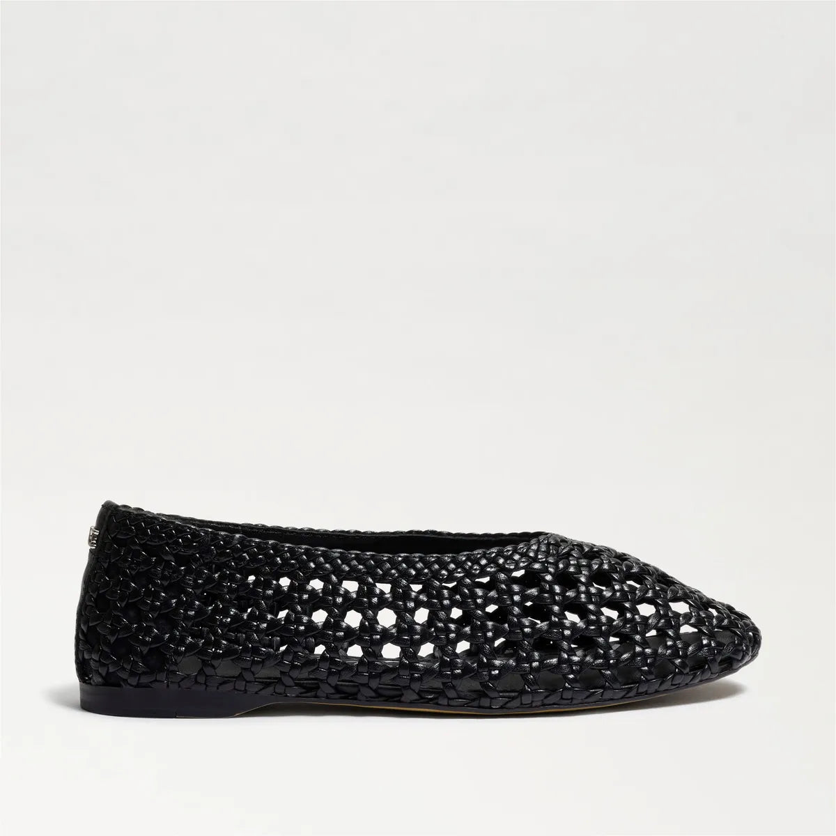 Black Woven Leather