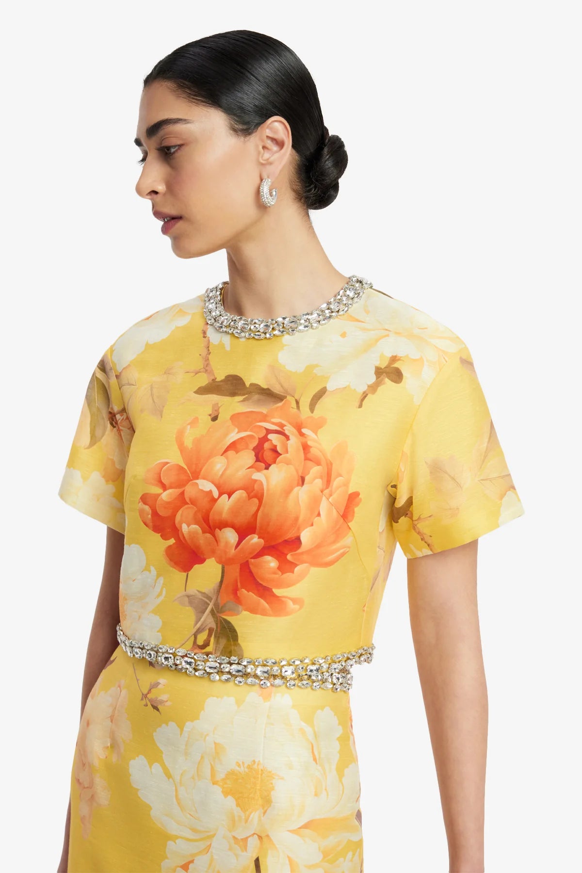Peony Print in Yellow