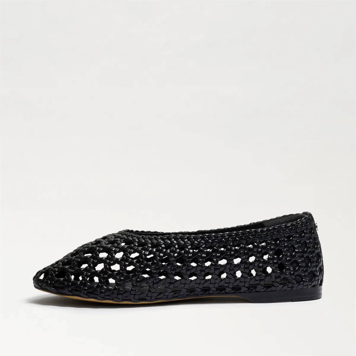 Black Woven Leather