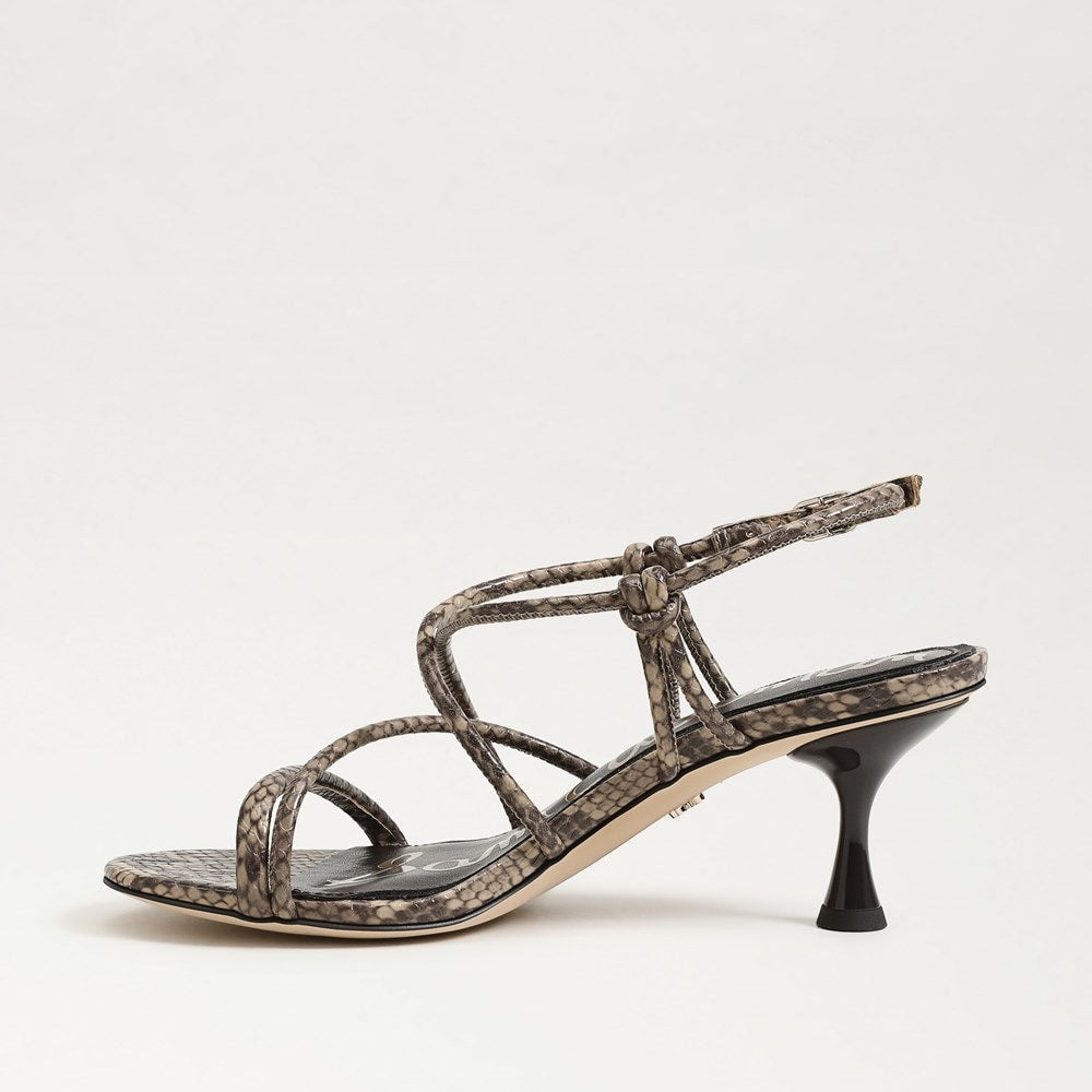 Tan Snake Print Faux Leather