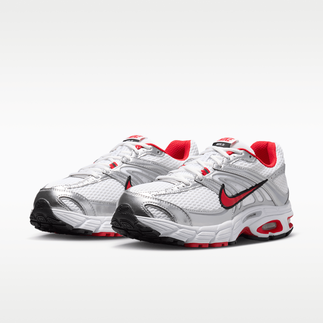 White/Metallic Silver/Black/University Red