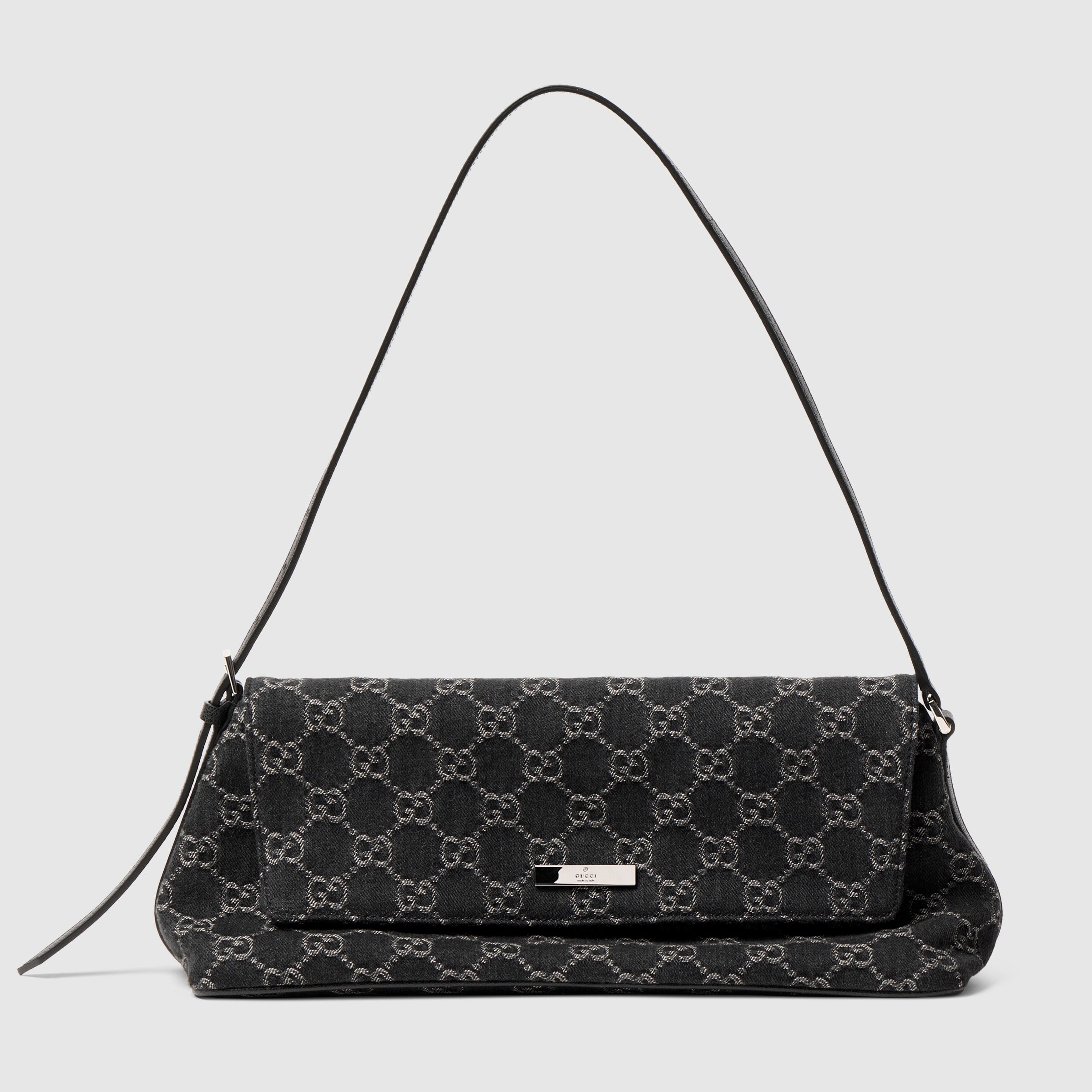 denim negro con GG