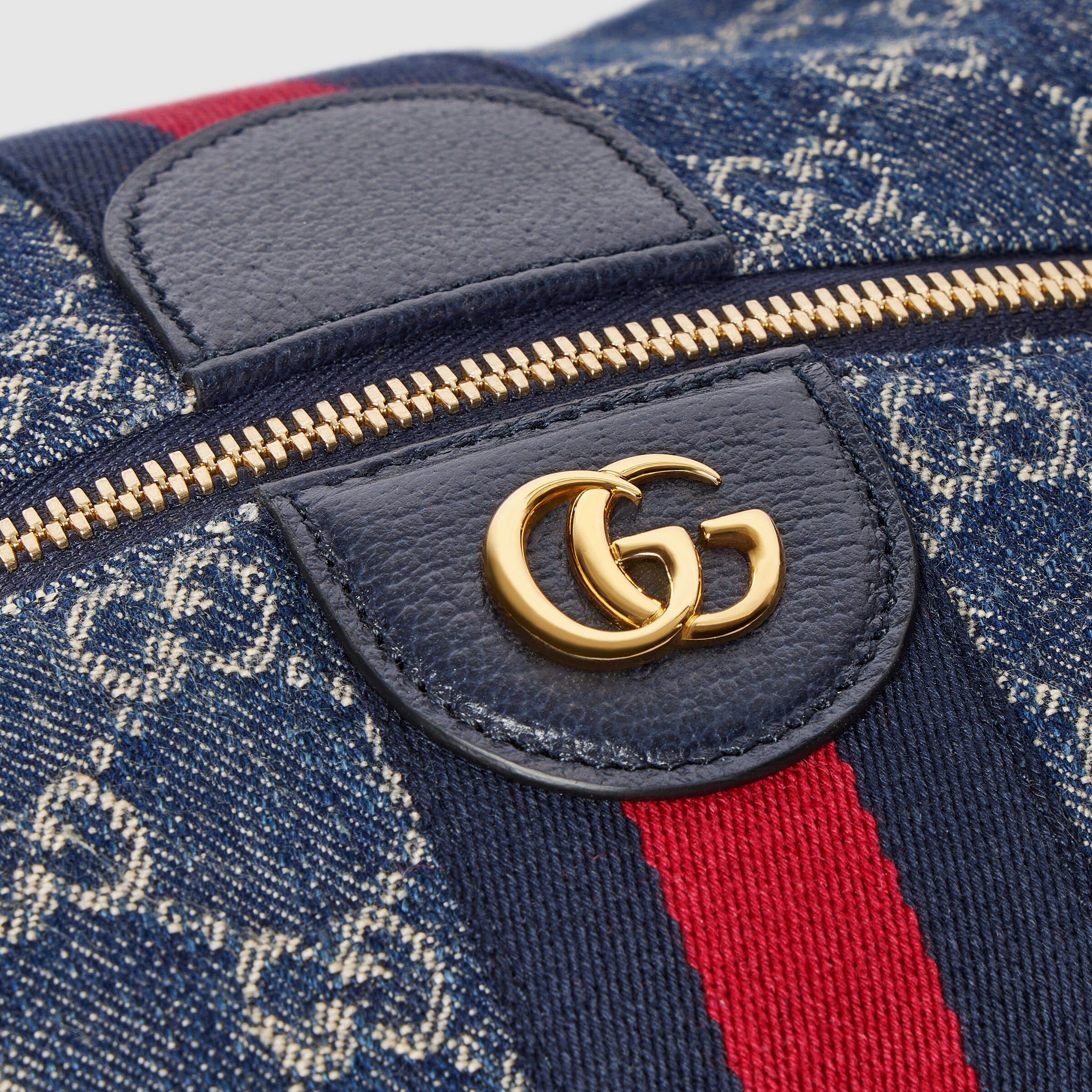 denim con GG azul y blanco
