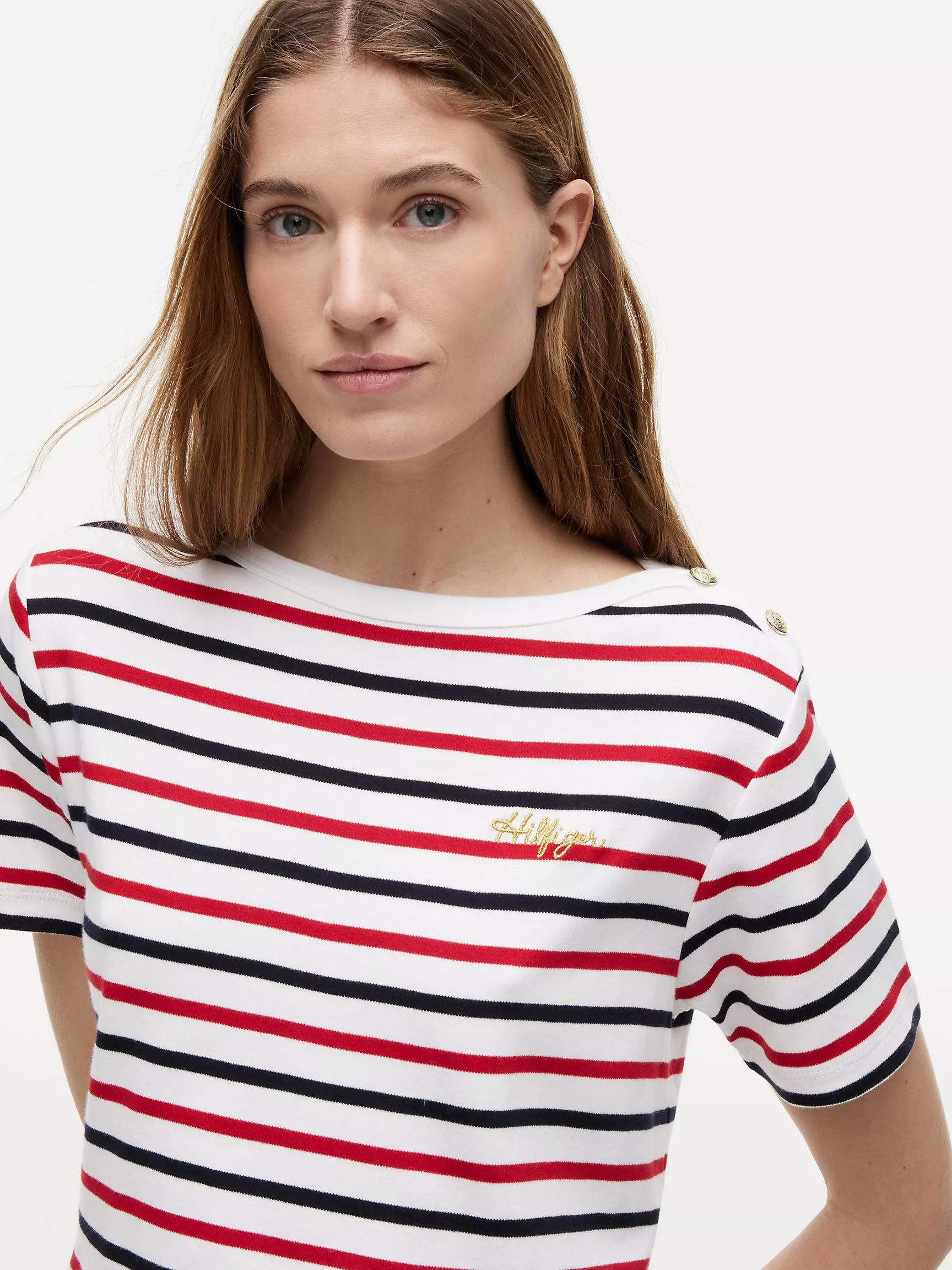 Ecru / Medium Red / Navy Multi