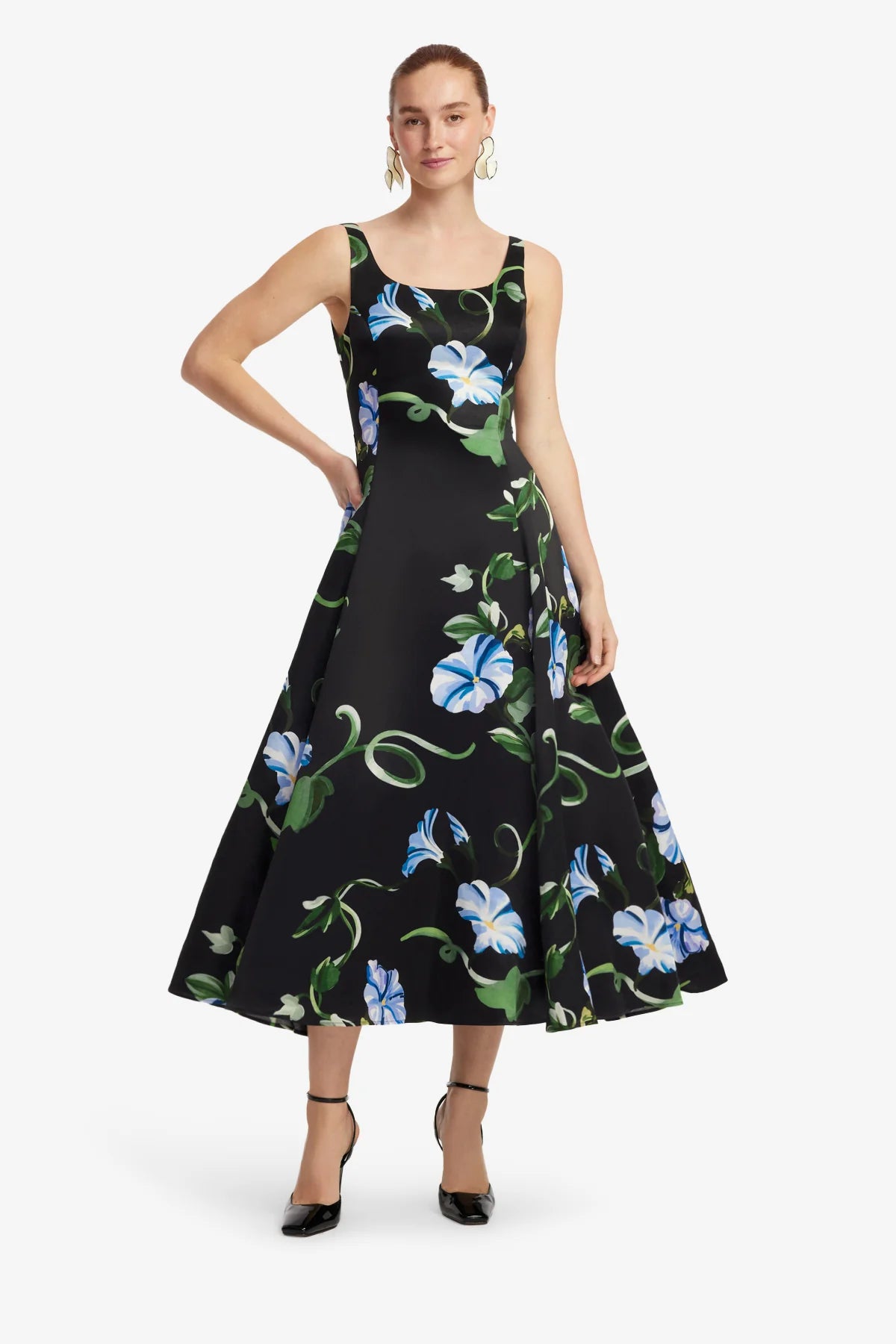 Vine Print in Ebony