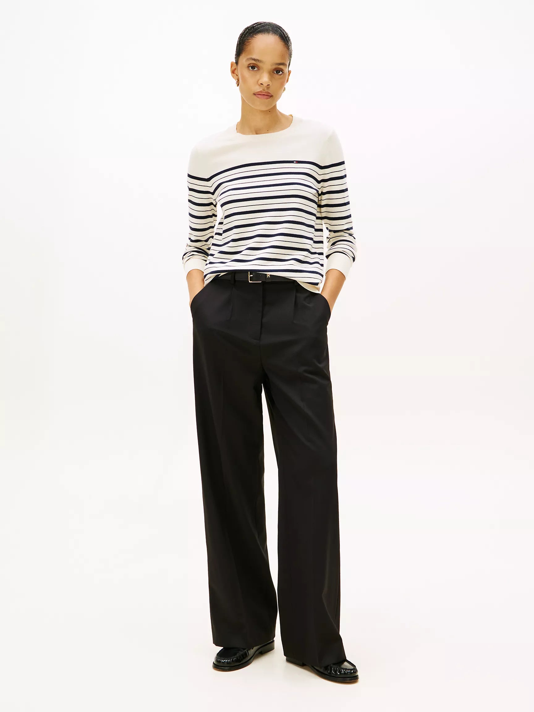 Dark Night Navy / Calico Multi Stripe