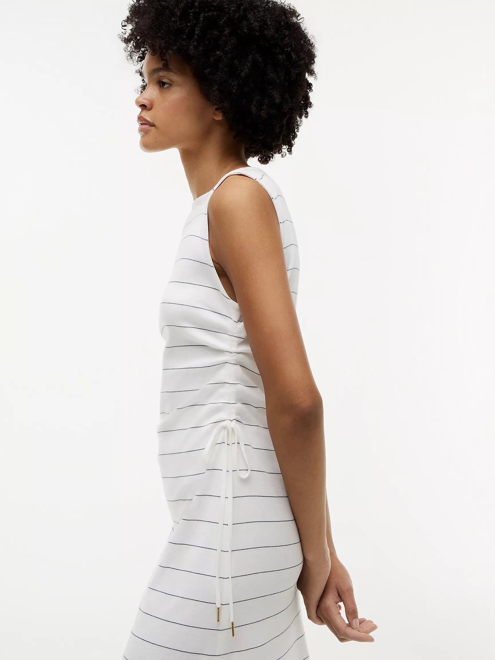 Navy Blue / Ecru Stripe