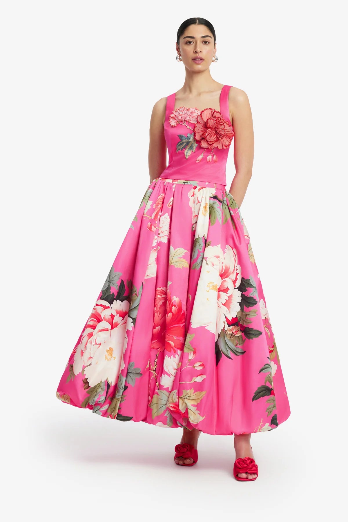 Peony Print in Fuchsia