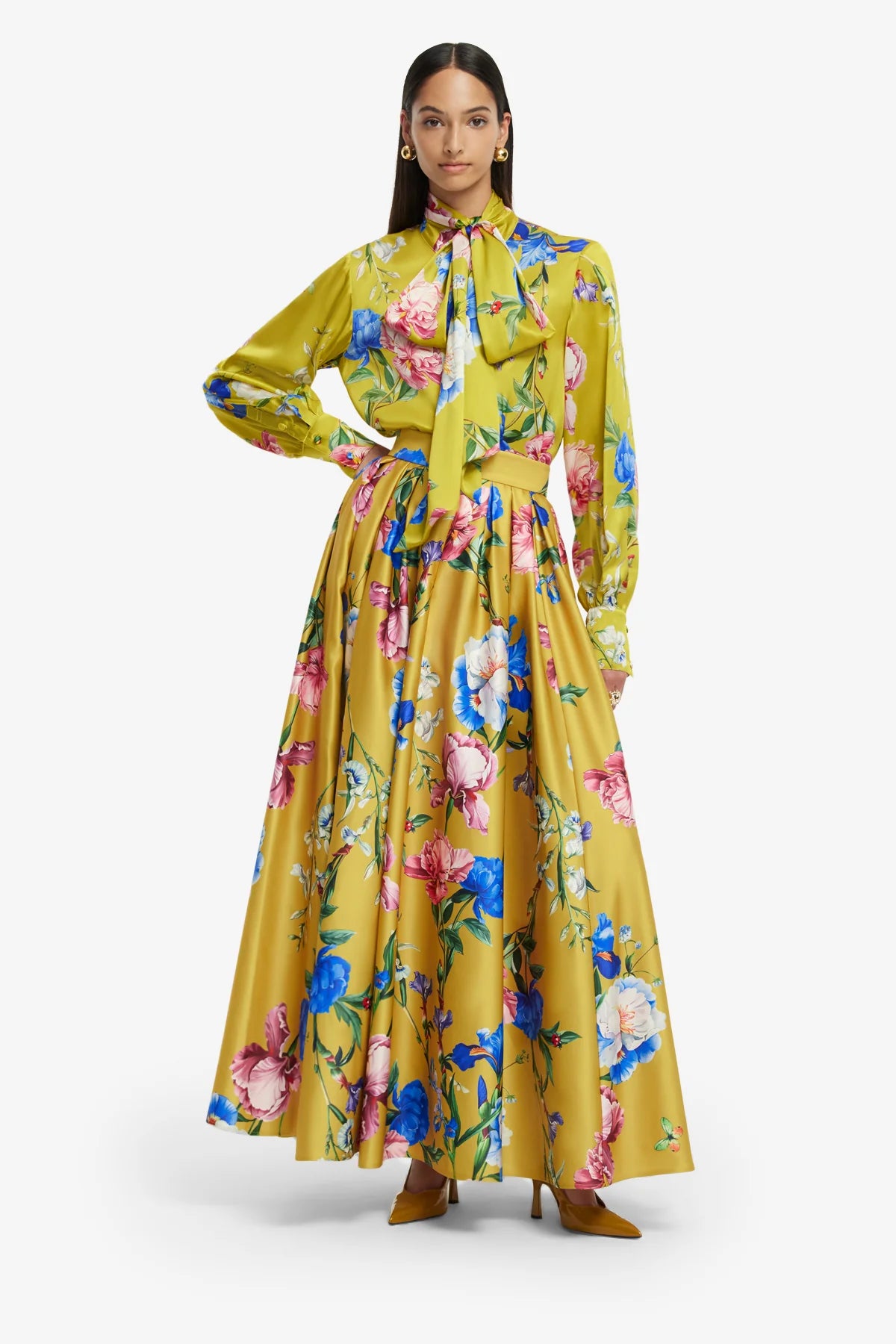 Garden Print in Mustard