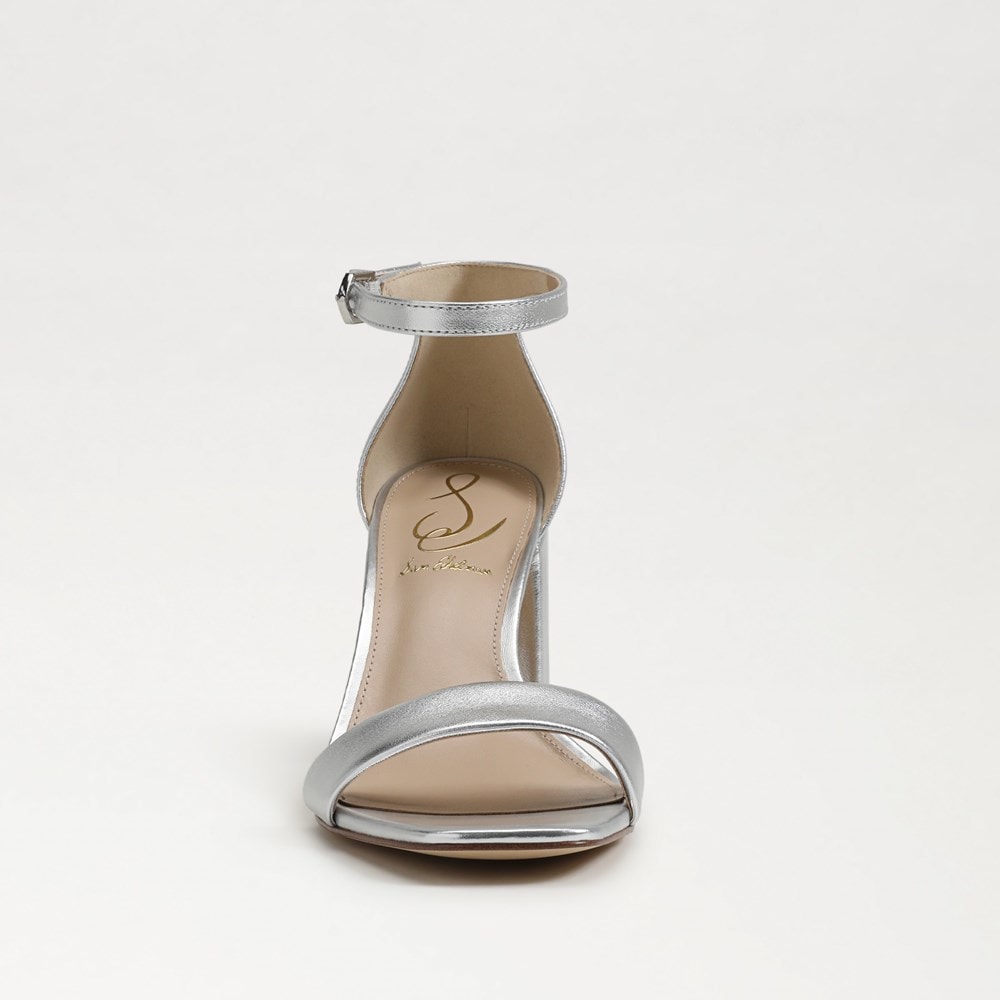 Silver Metallic Leather