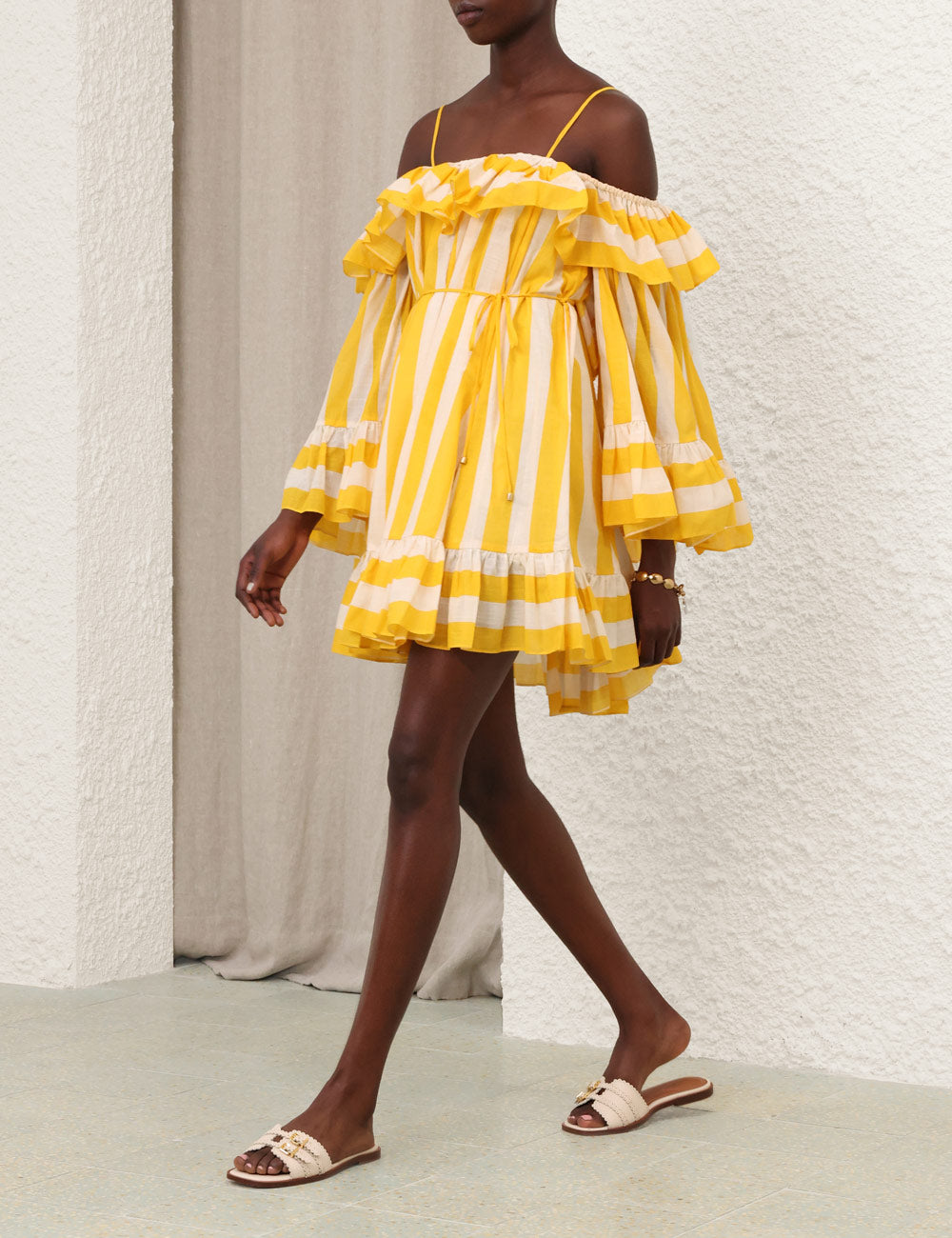 Yellow Cream Stripe