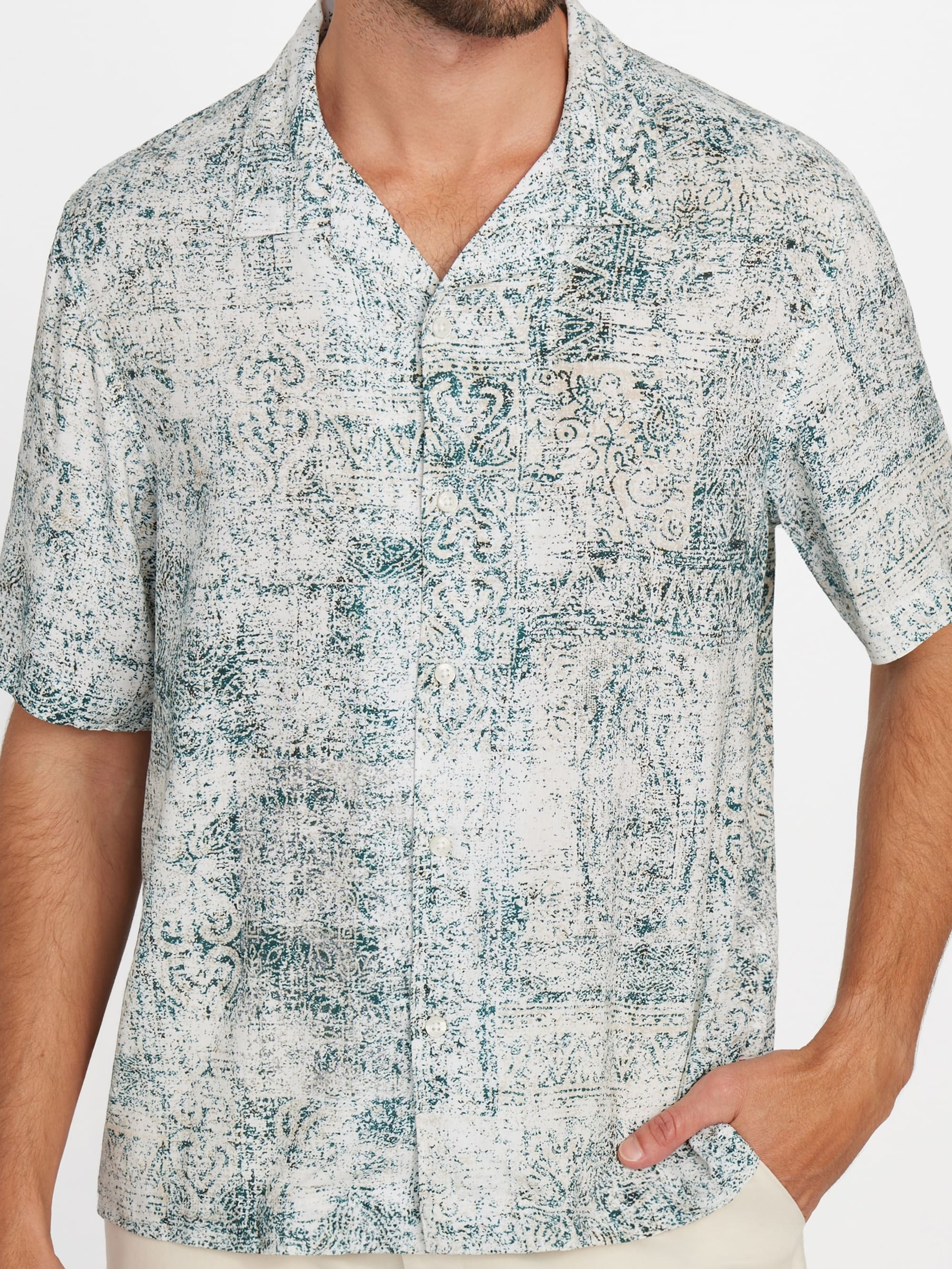 Distressed Paisley Print