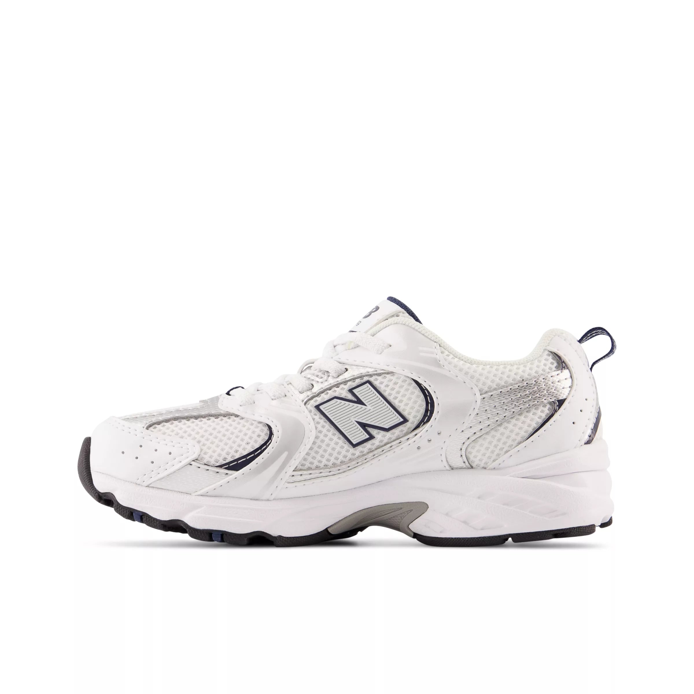 Nb White With Natural Indigo And Silver Metallic