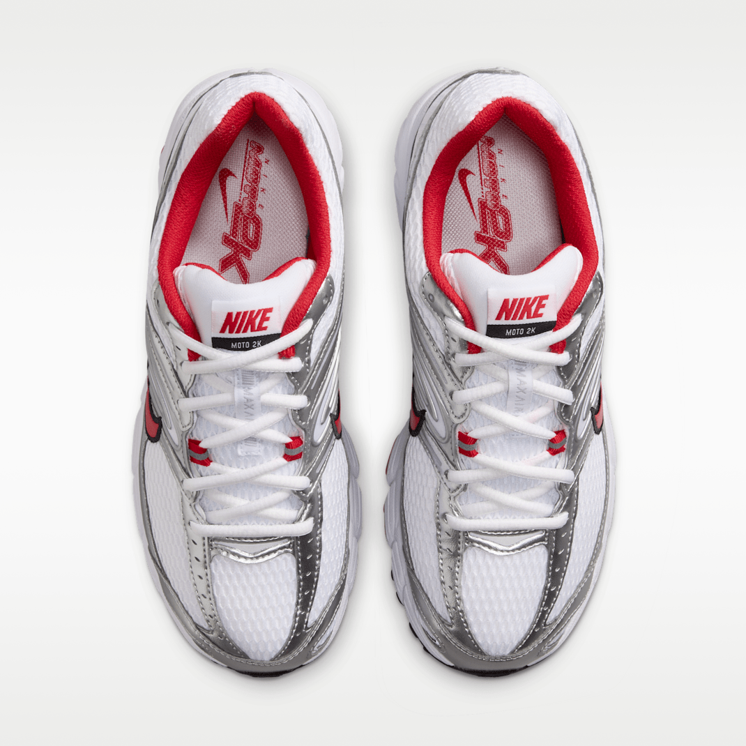 White/Metallic Silver/Black/University Red