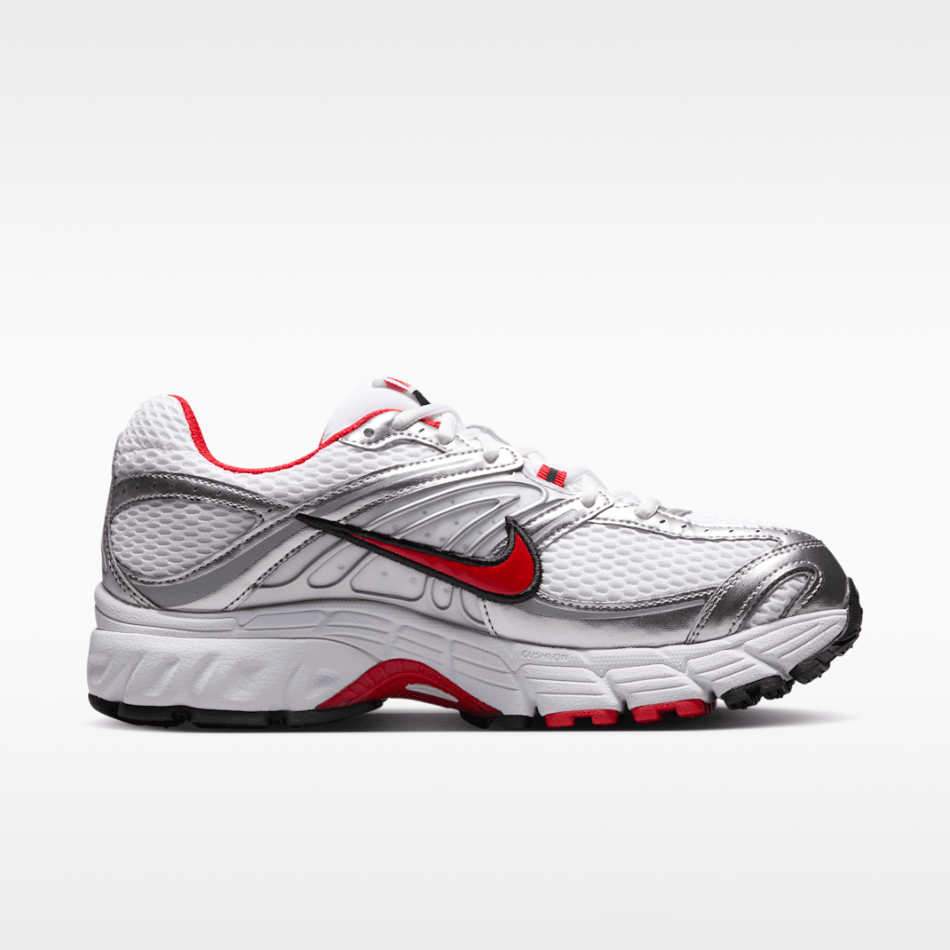 White/Metallic Silver/Black/University Red